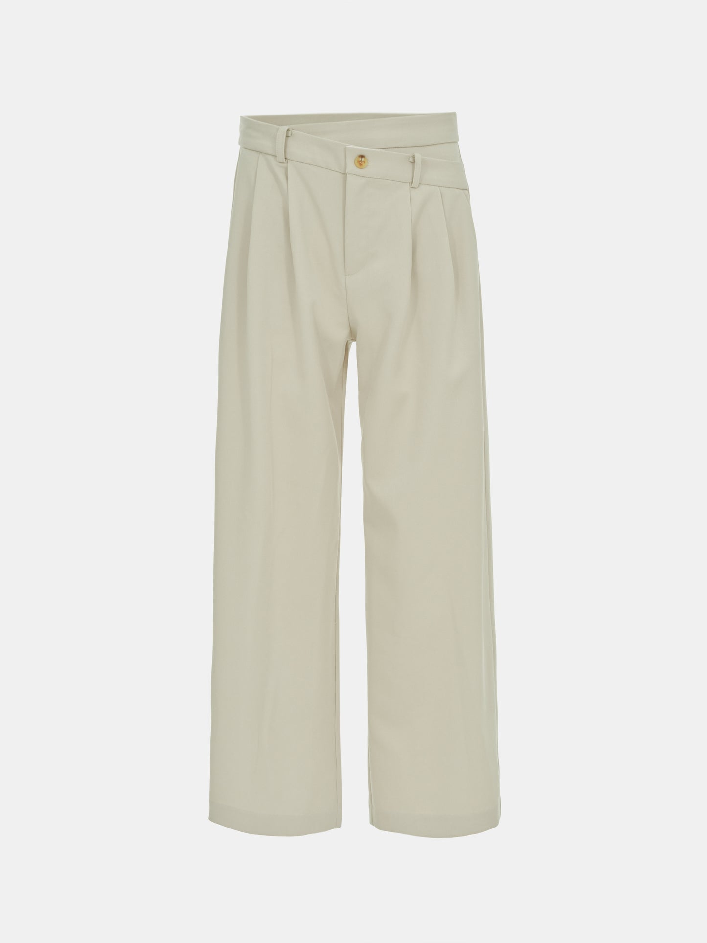 Criss-Cross Pintuck Trousers, Egret