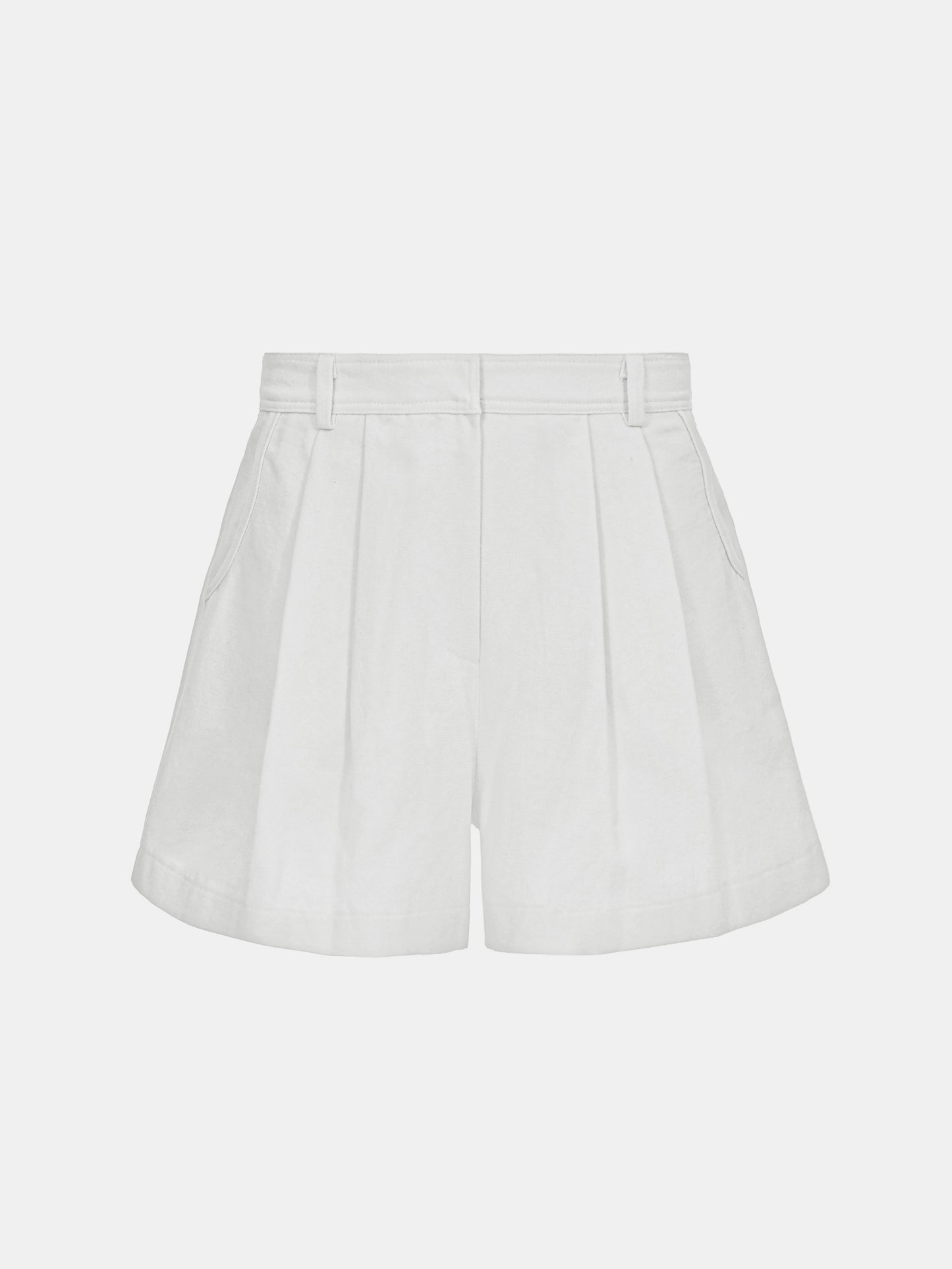 Cotton Canvas Shorts, White