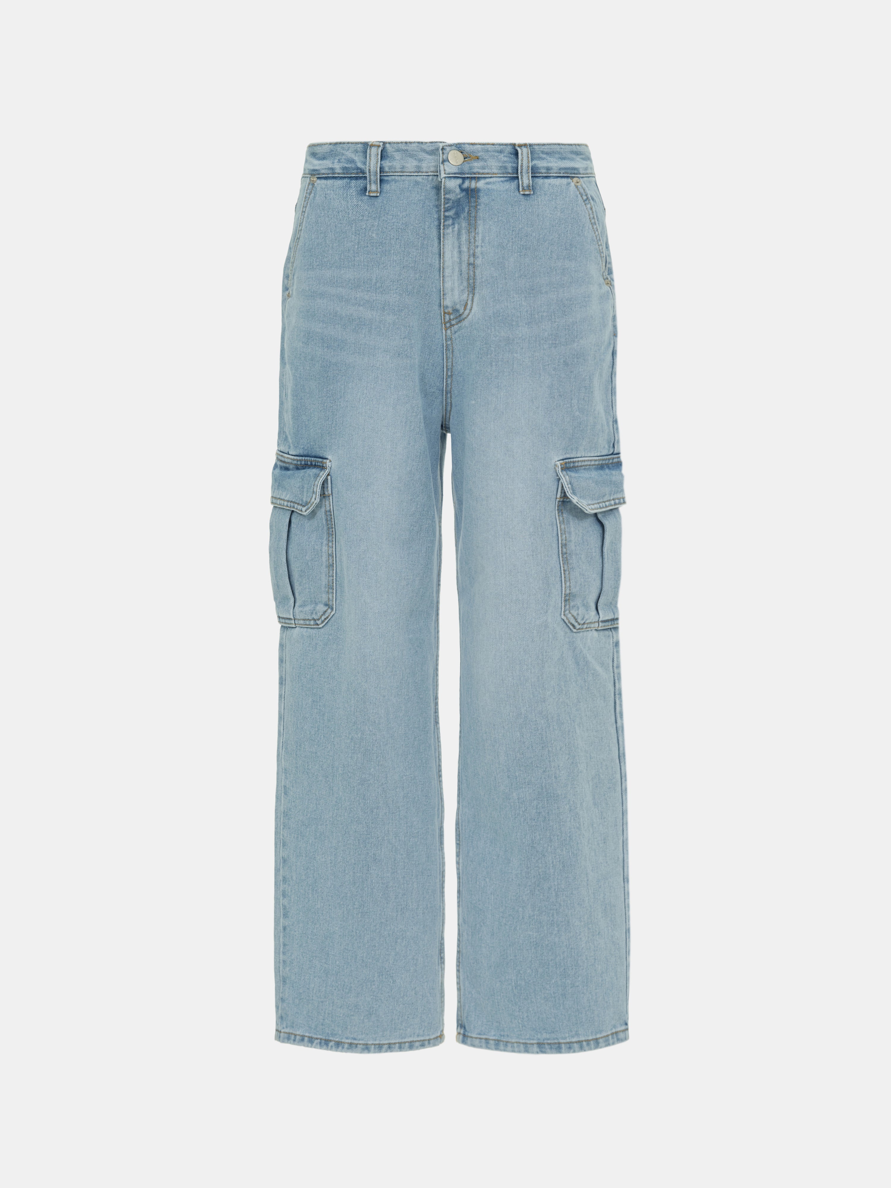 Cargo Denim Pants, Worn Wash – SourceUnknown