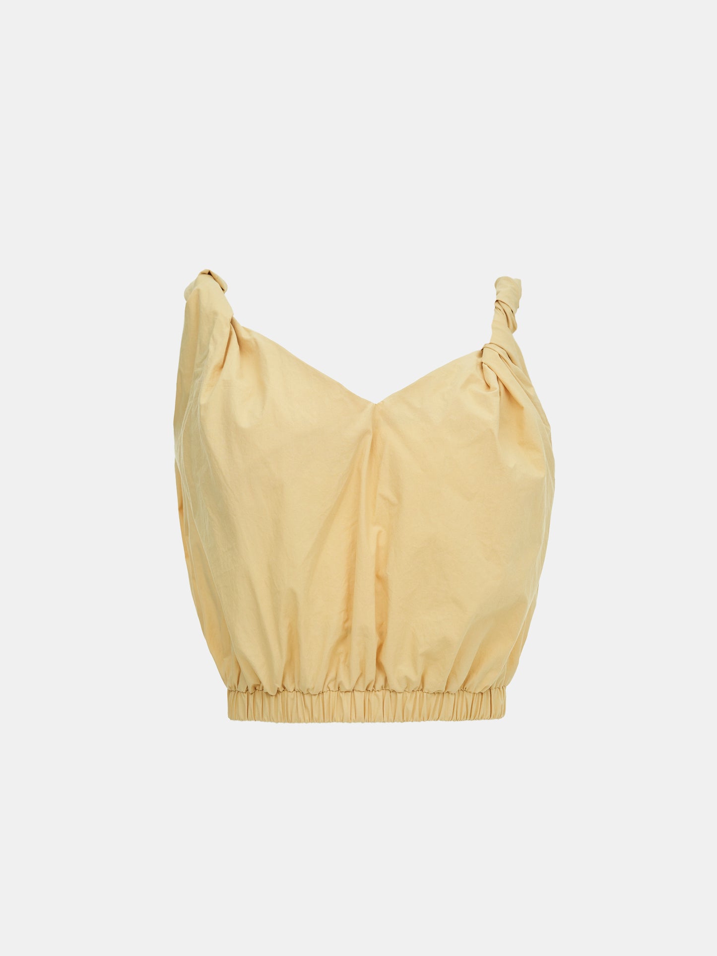 Gathered Cotton Camisole, Butter