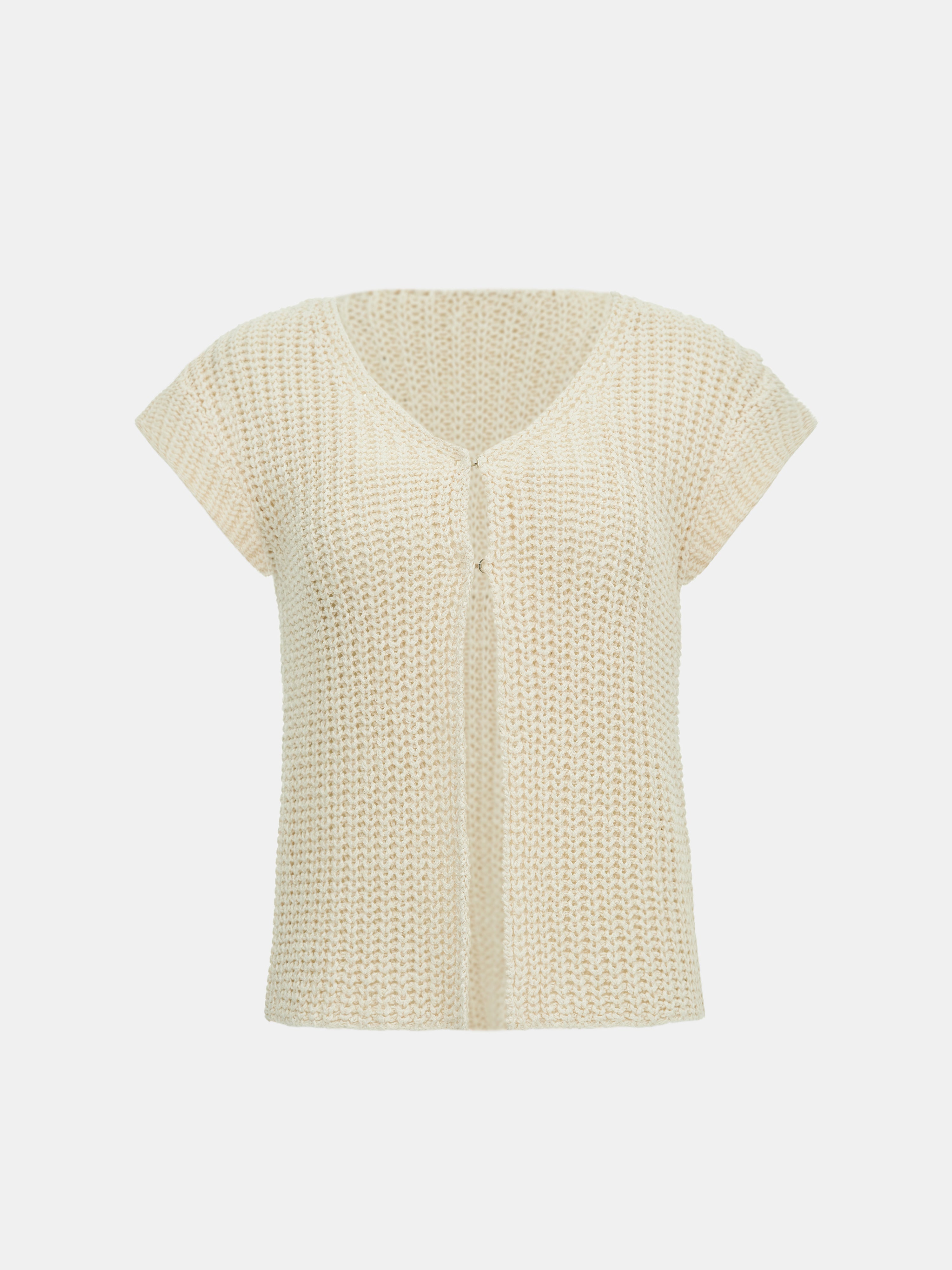 Knit Paper & Bamboo Top, Ecru