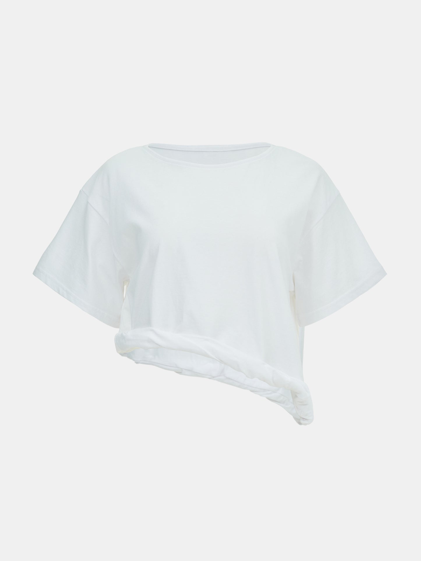Twisted Cotton T-Shirt, White