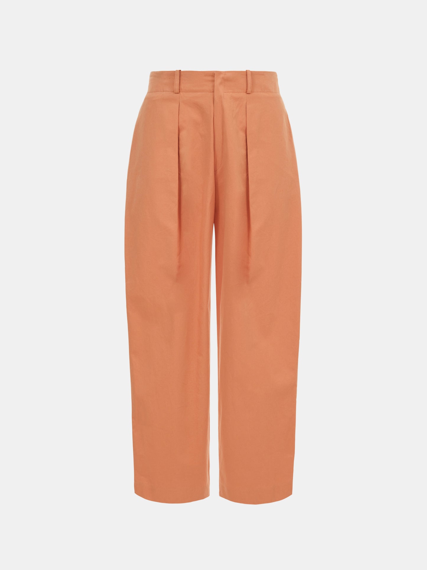 Oversized Cotton Trousers, Dusty Orange
