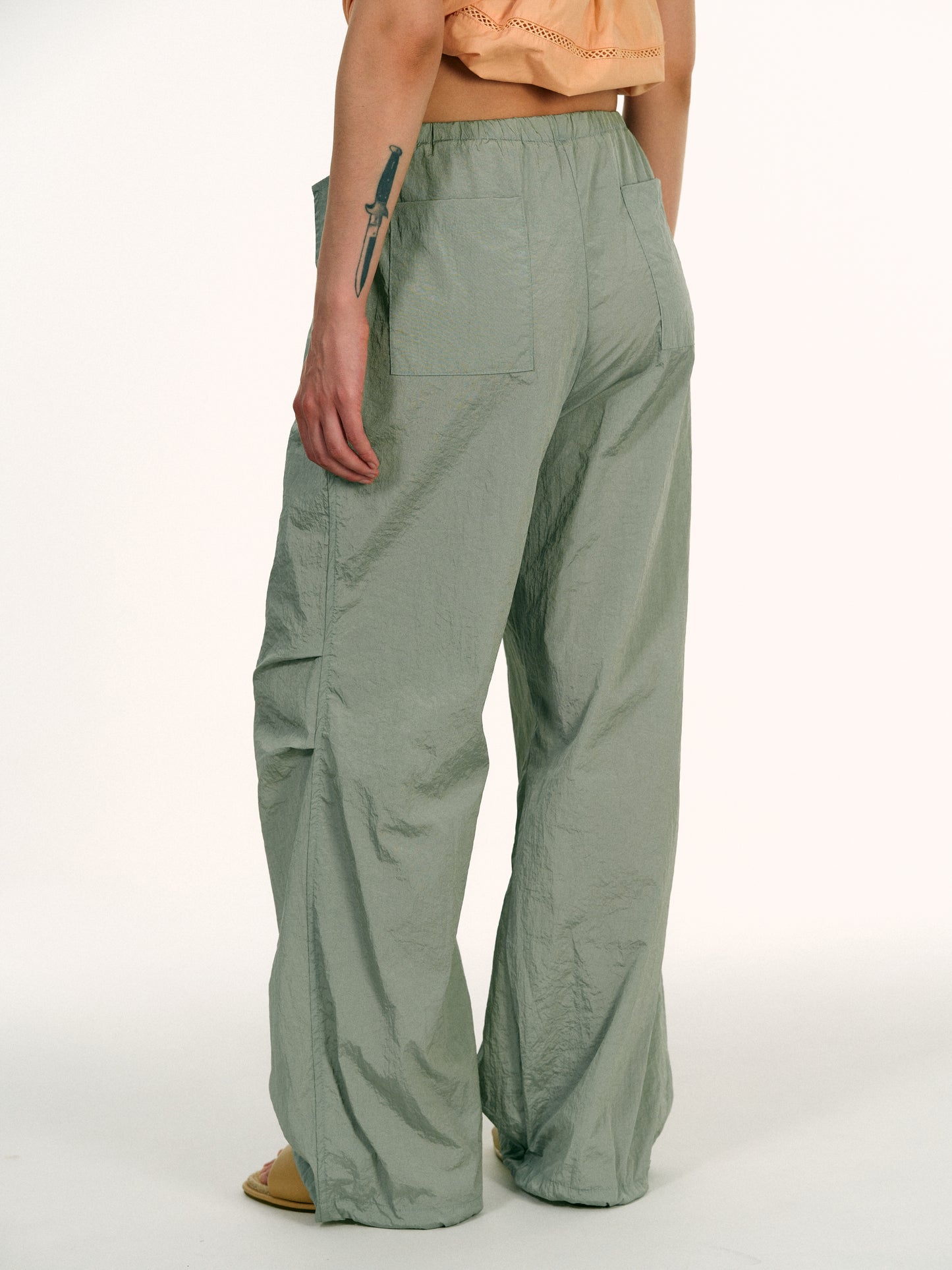 Nylon Blouson Pants, Hedge Green