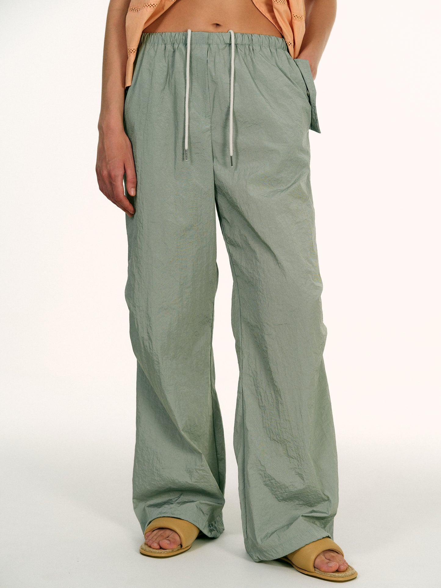 Nylon Blouson Pants, Hedge Green
