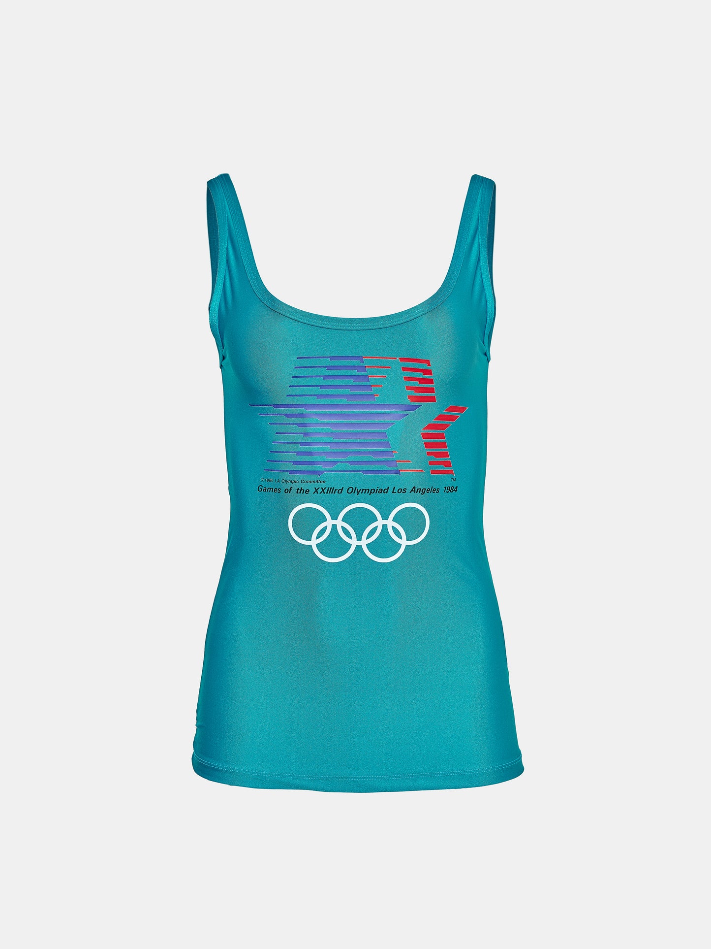Olympics Graphic Singlet, Cyan Sheen