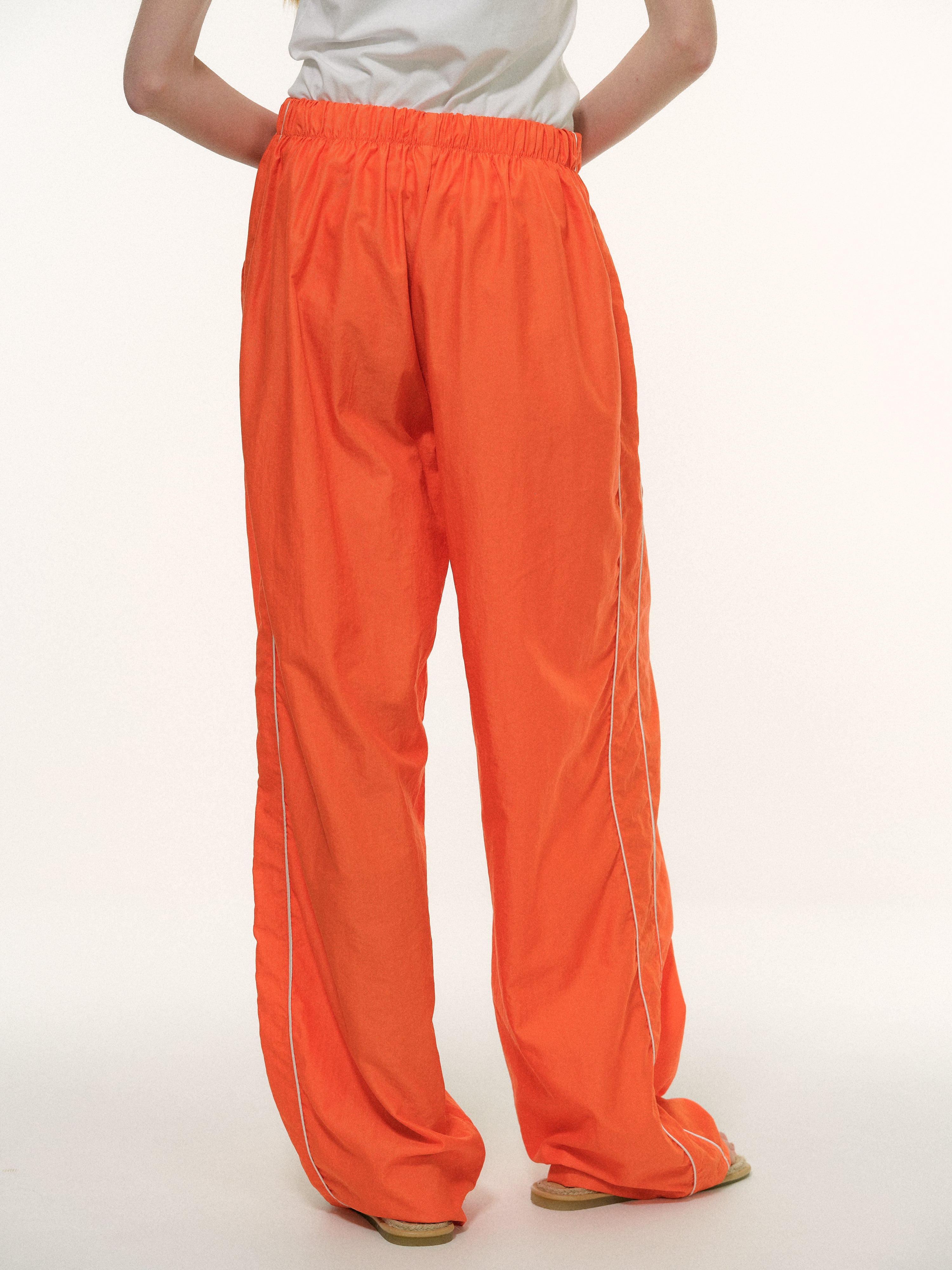 Neon orange shop track pants