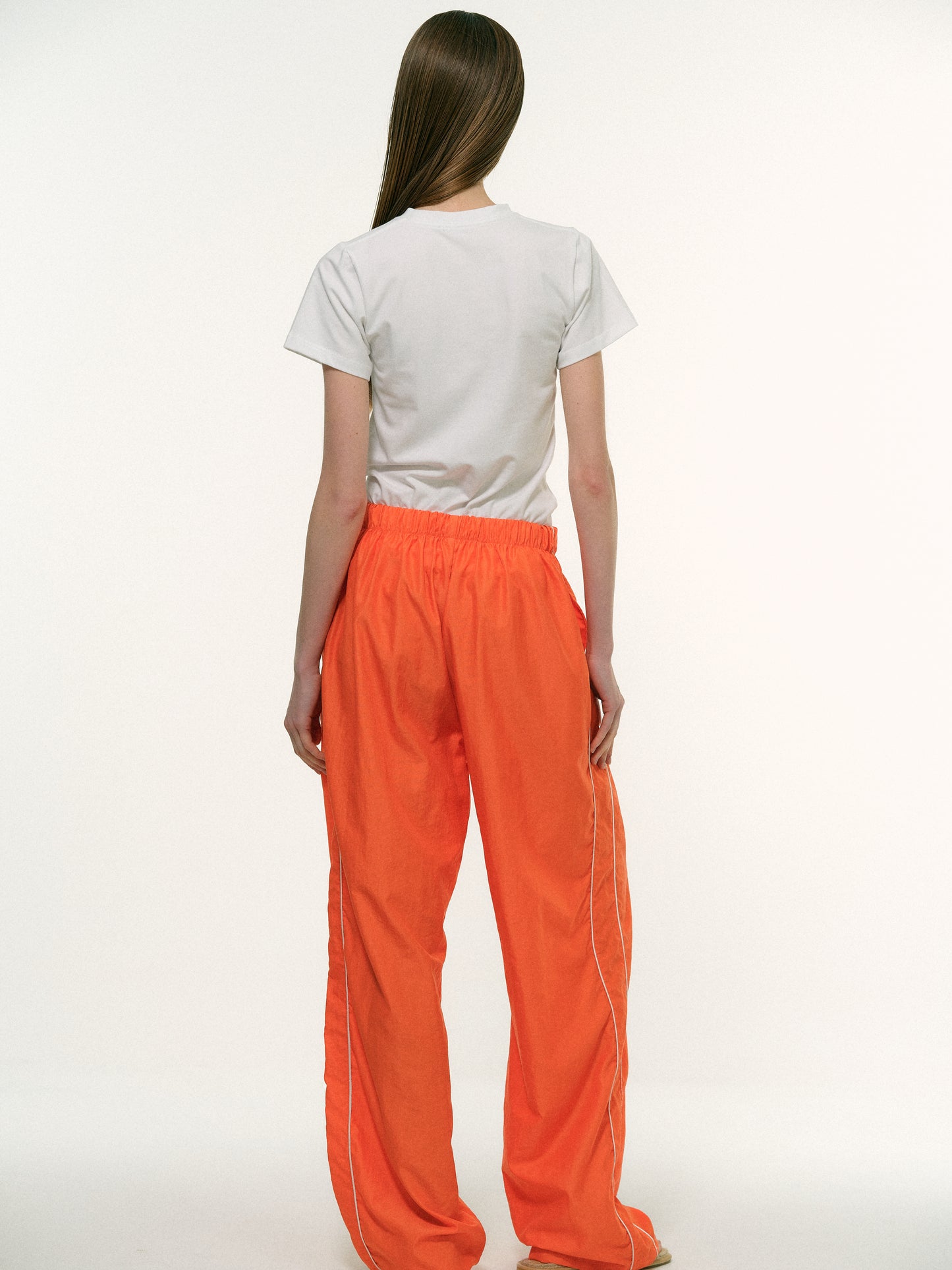 Loose Track Pants, Neon Orange