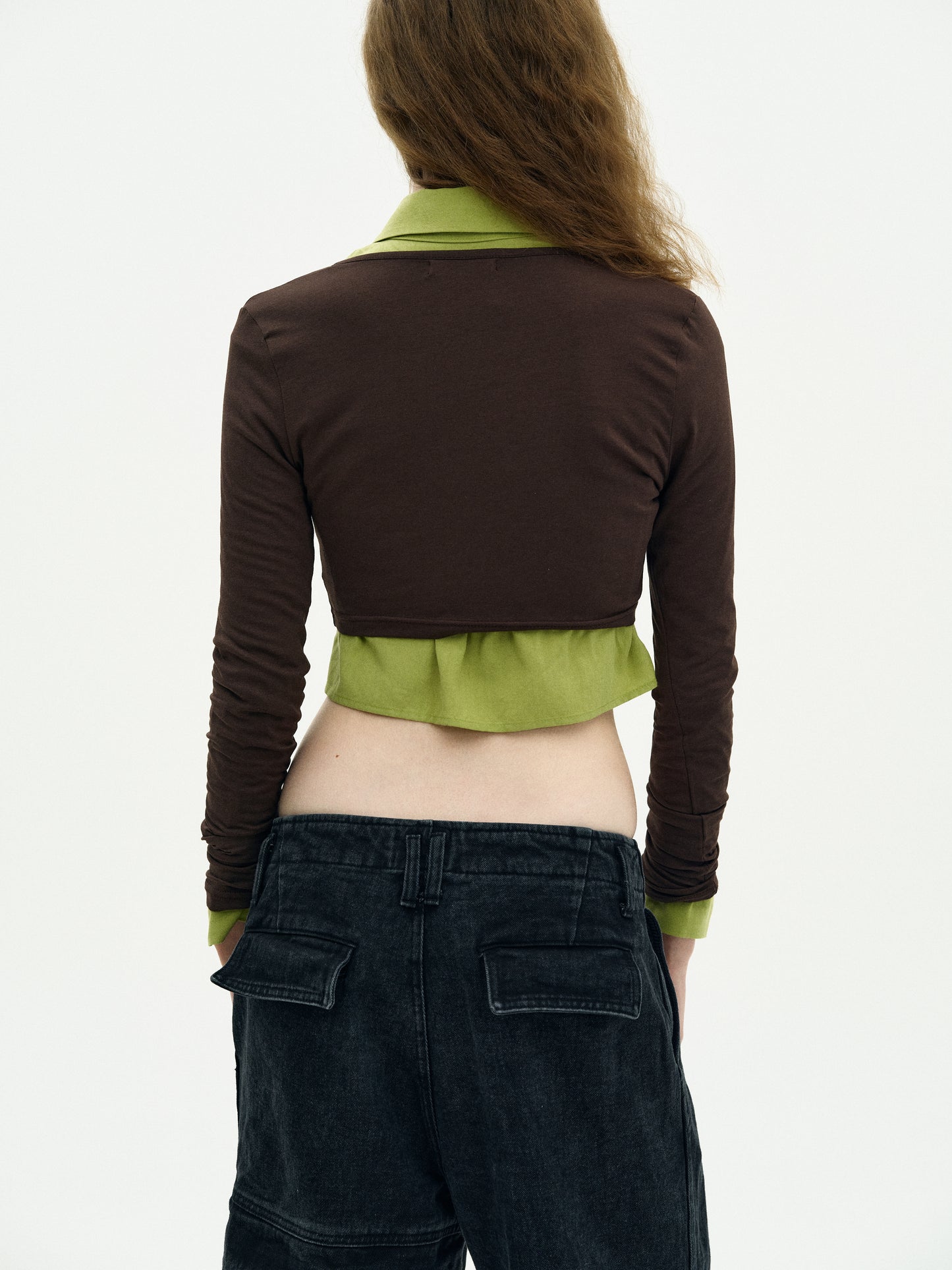 Cropped Modal Tee, Brown