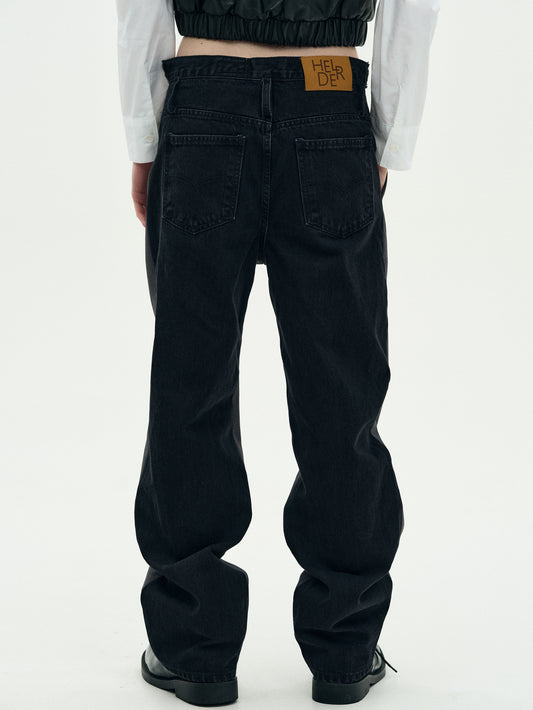 Reconstructed Suit Jeans, Charcoal