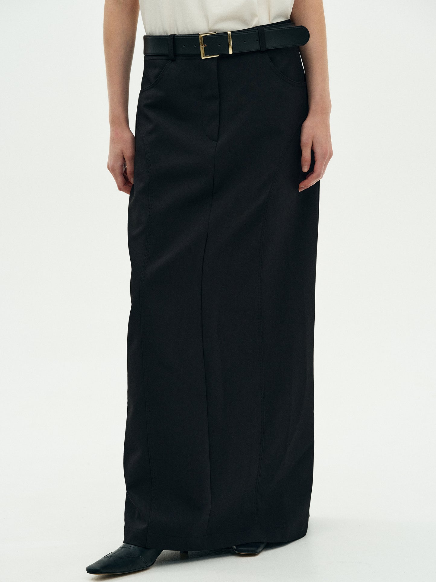 Long Pencil Skirt, Black
