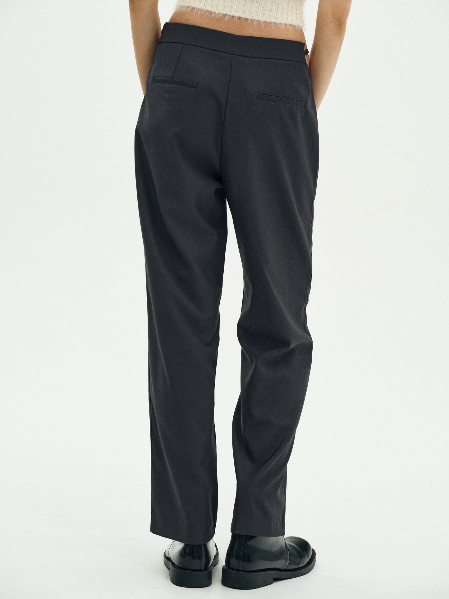 Cut-Out Trousers, Navy