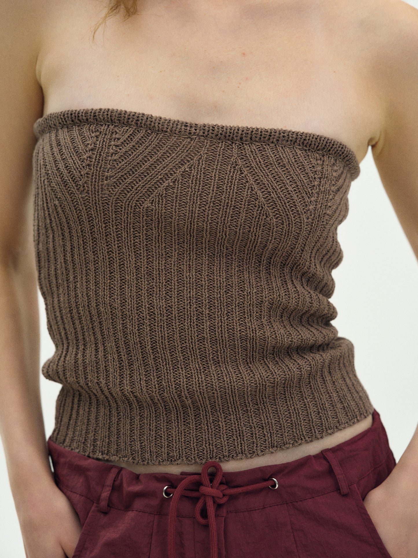 Paper Knit Camisole, Brown