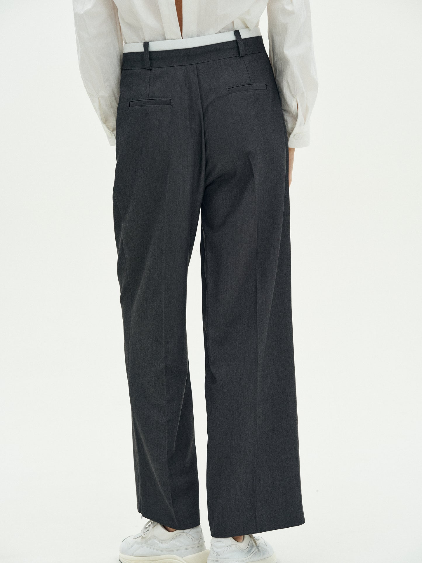 Contrast Waistband Trousers, Anchor
