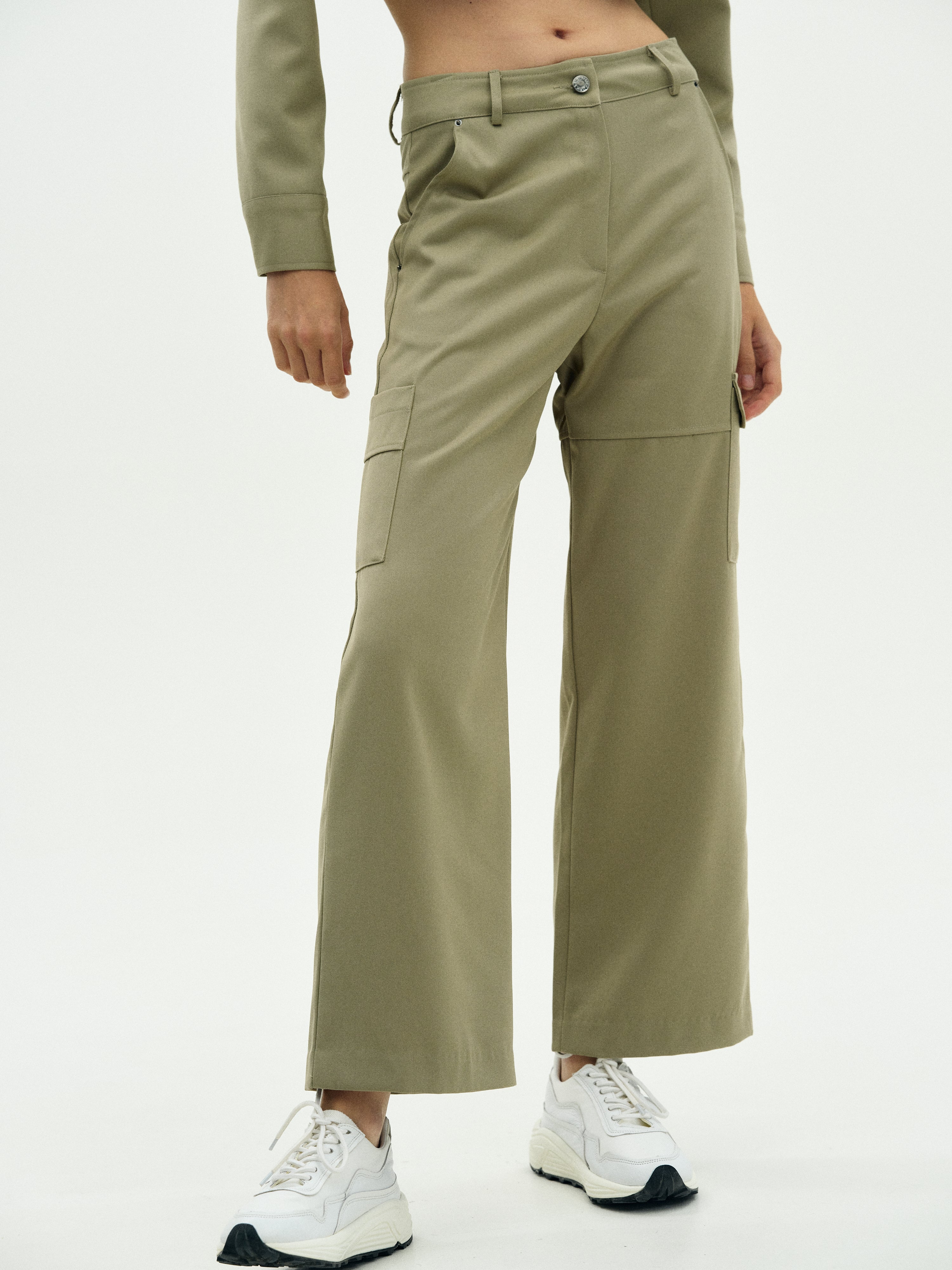 Cargo Suit Pants, Sage