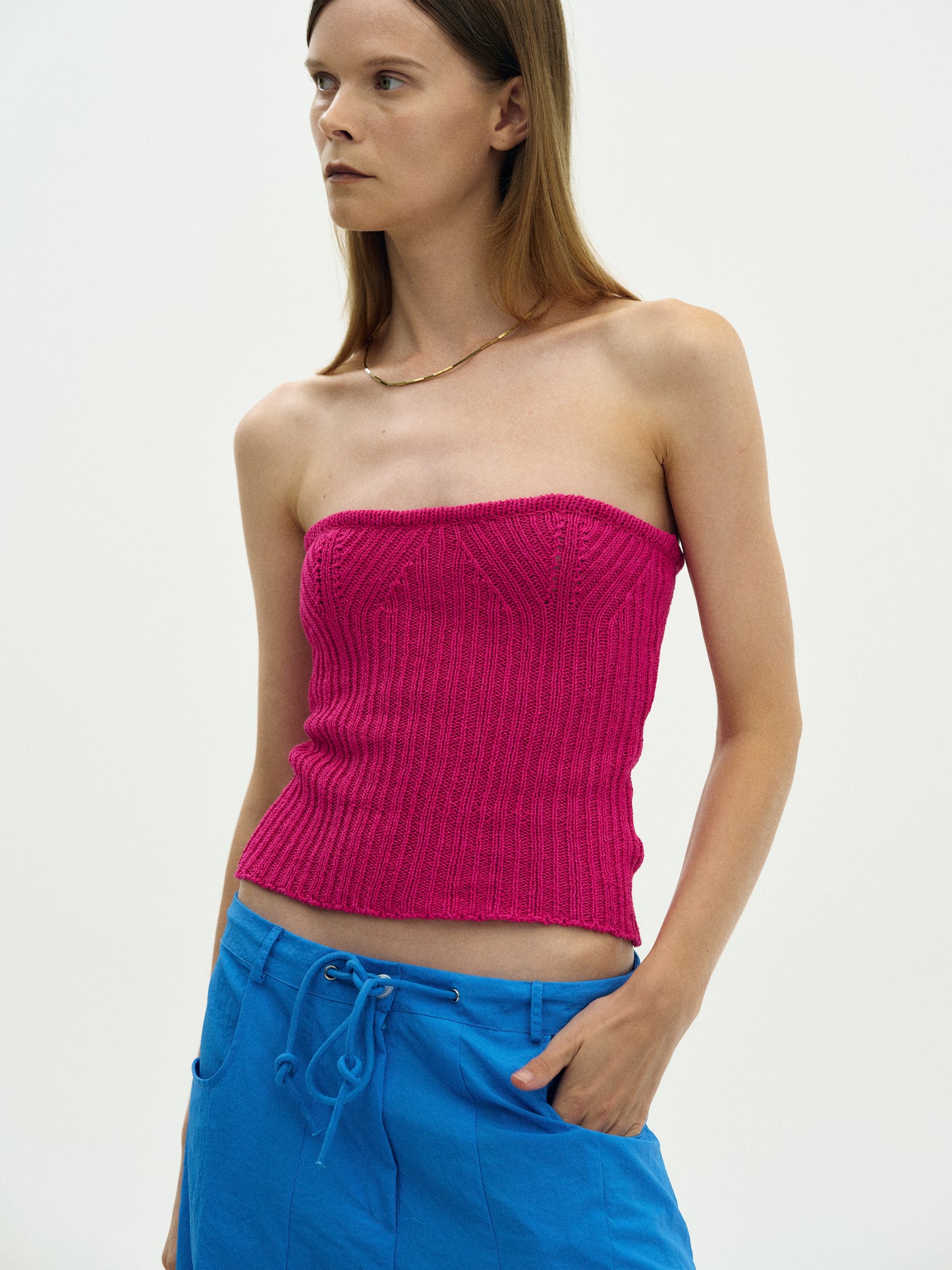 Paper Knit Camisole, Berry