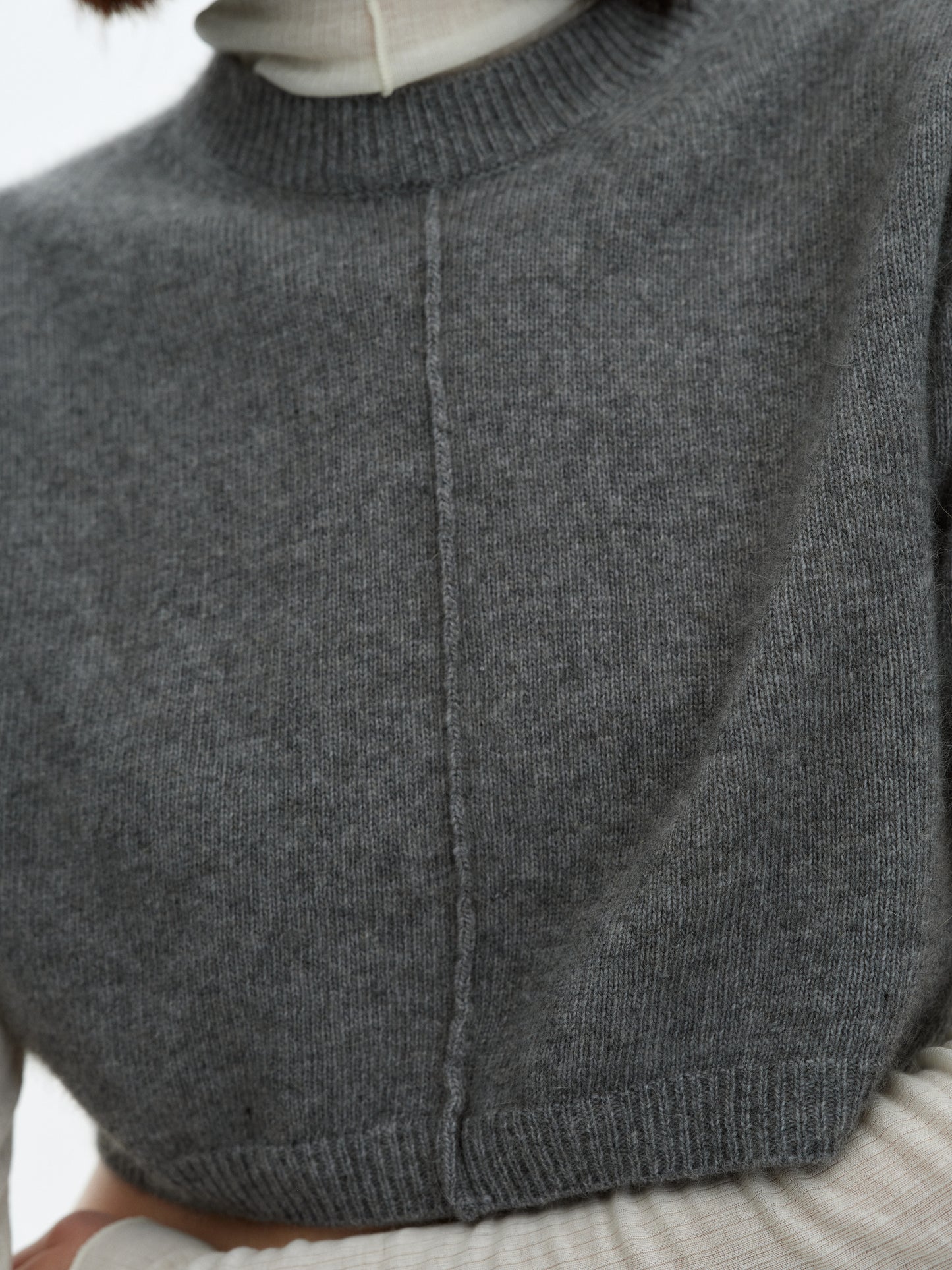 Cropped Knit, Grey