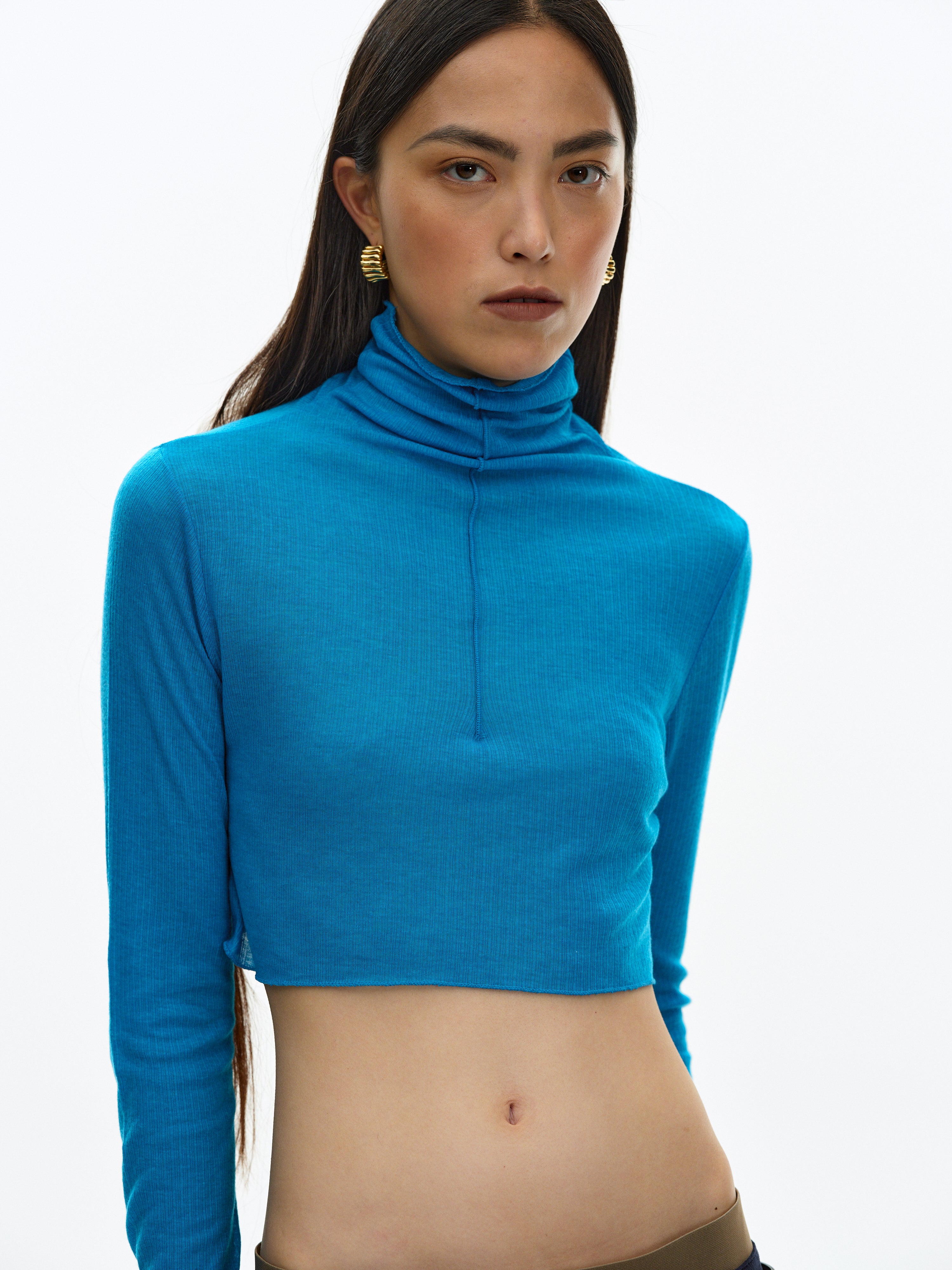 Cobalt turtleneck hotsell