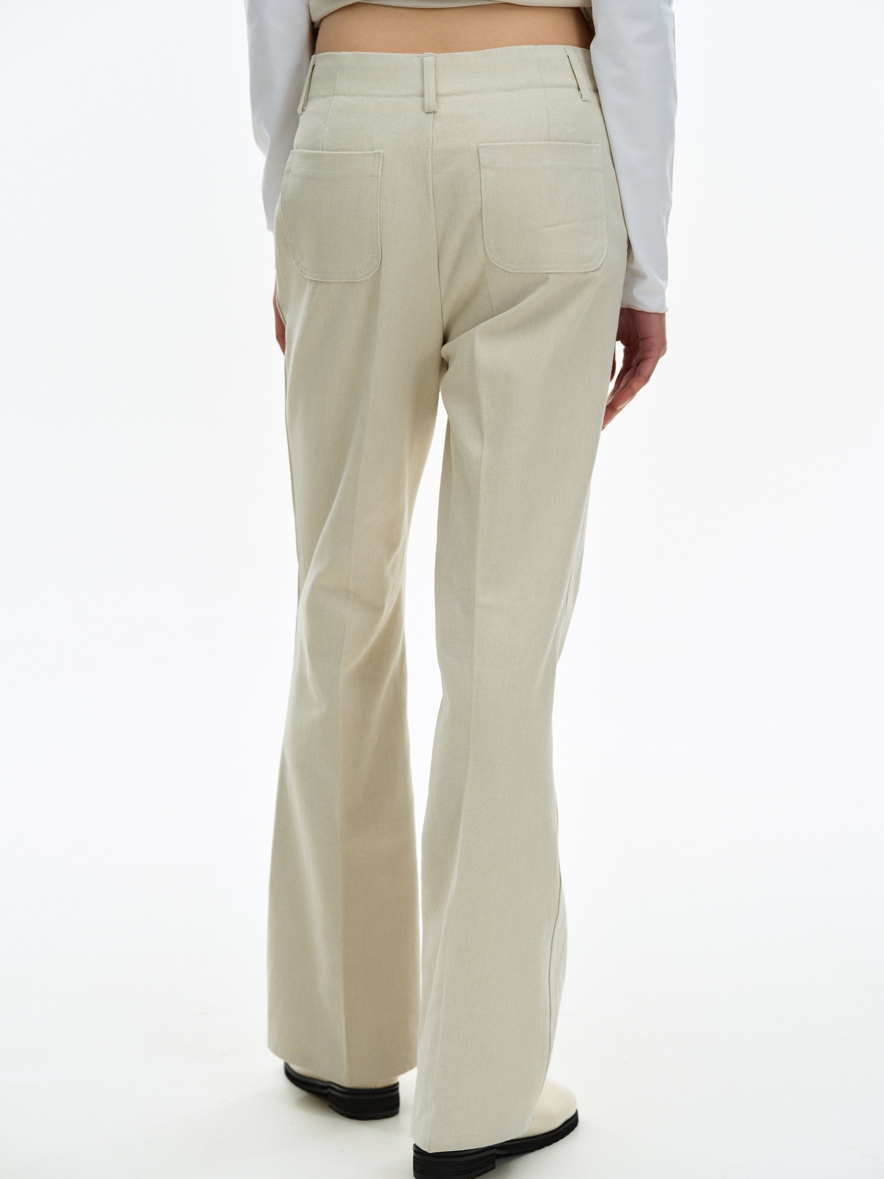 Cotton 2024 bootcut trousers