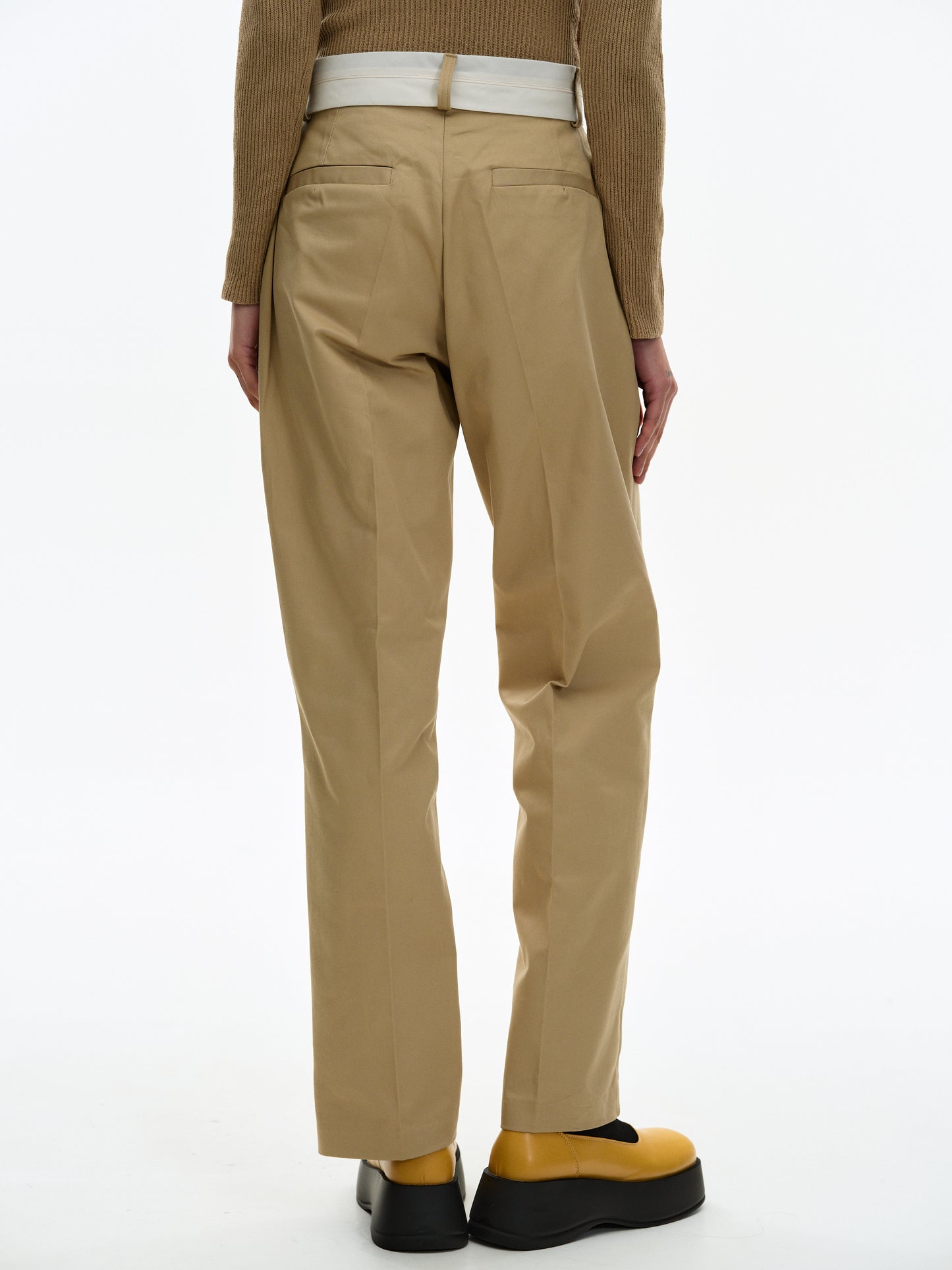 Reversed Chino Trousers, Biscuit