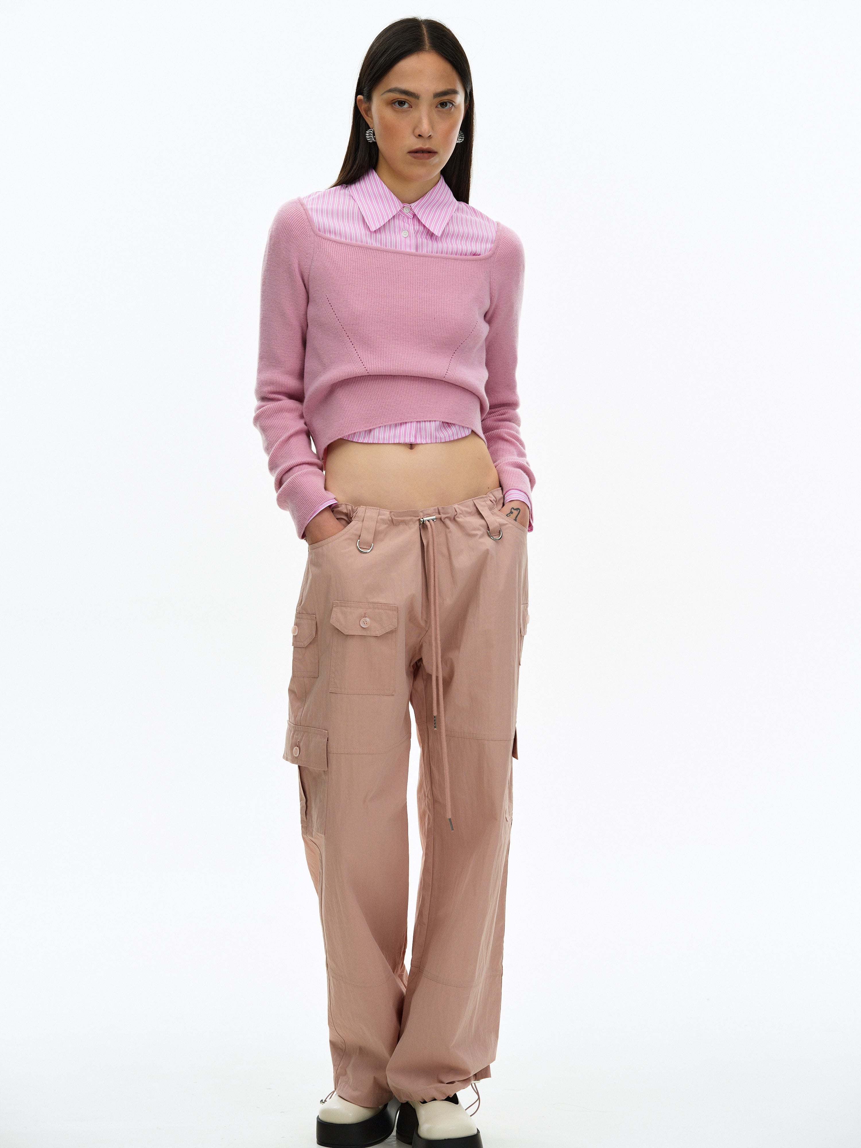 Parachute Cargo Trousers, Dusty Pink – SourceUnknown