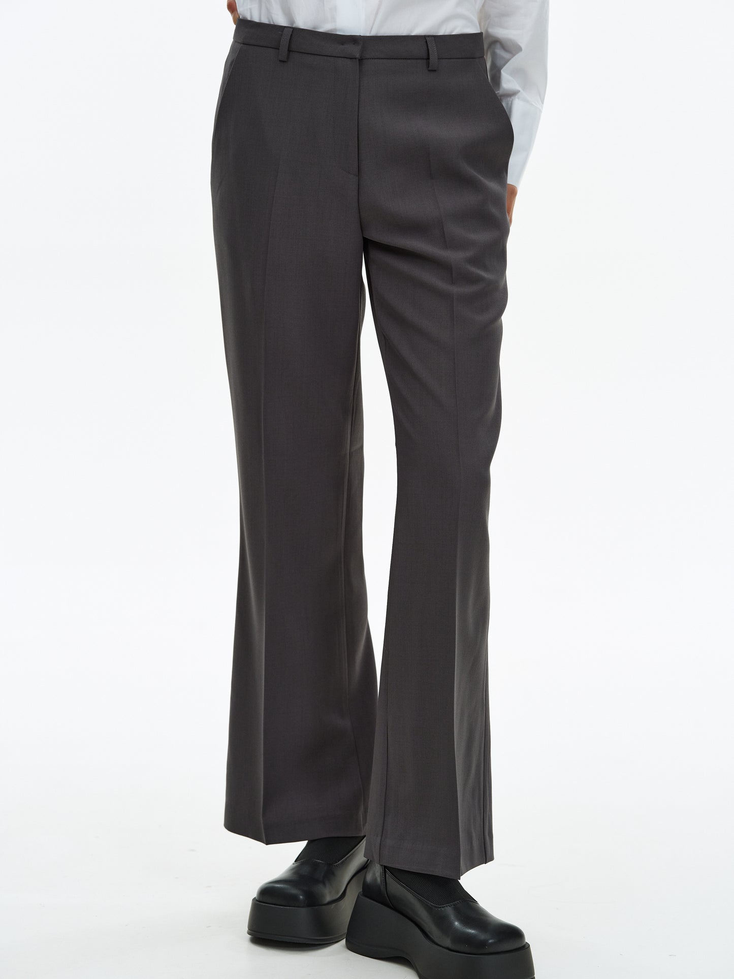 Slim Suit Trousers, Asphalt