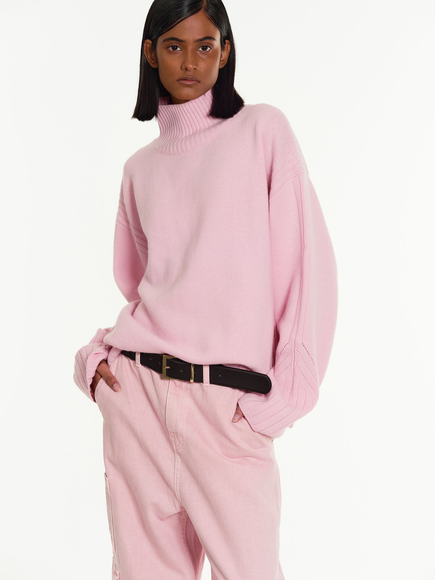 Cashmere Turtleneck Sweater, Pink – SourceUnknown