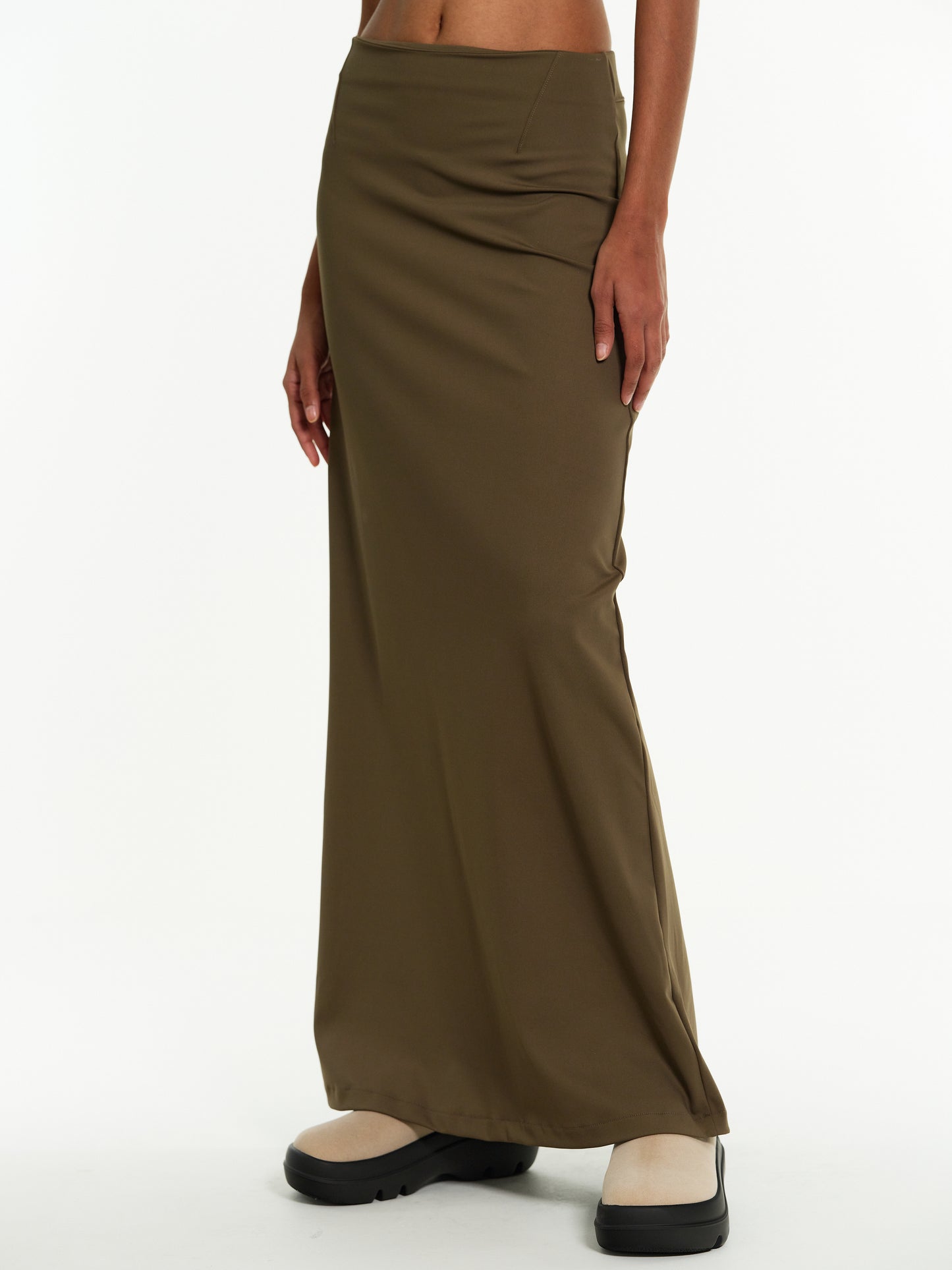 Jersey Maxi Skirt, Olive