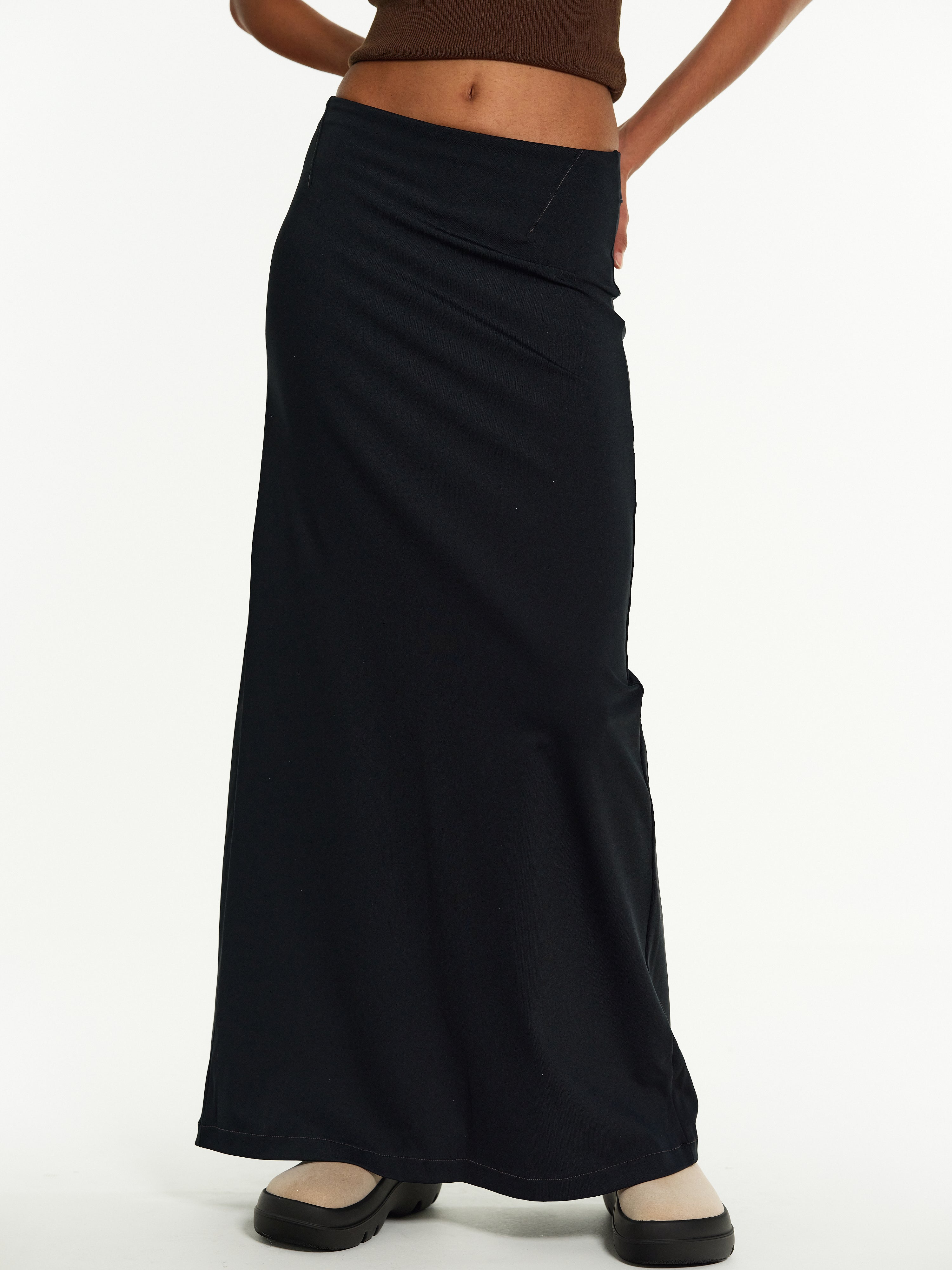 Jersey Maxi Skirt, Black – SourceUnknown