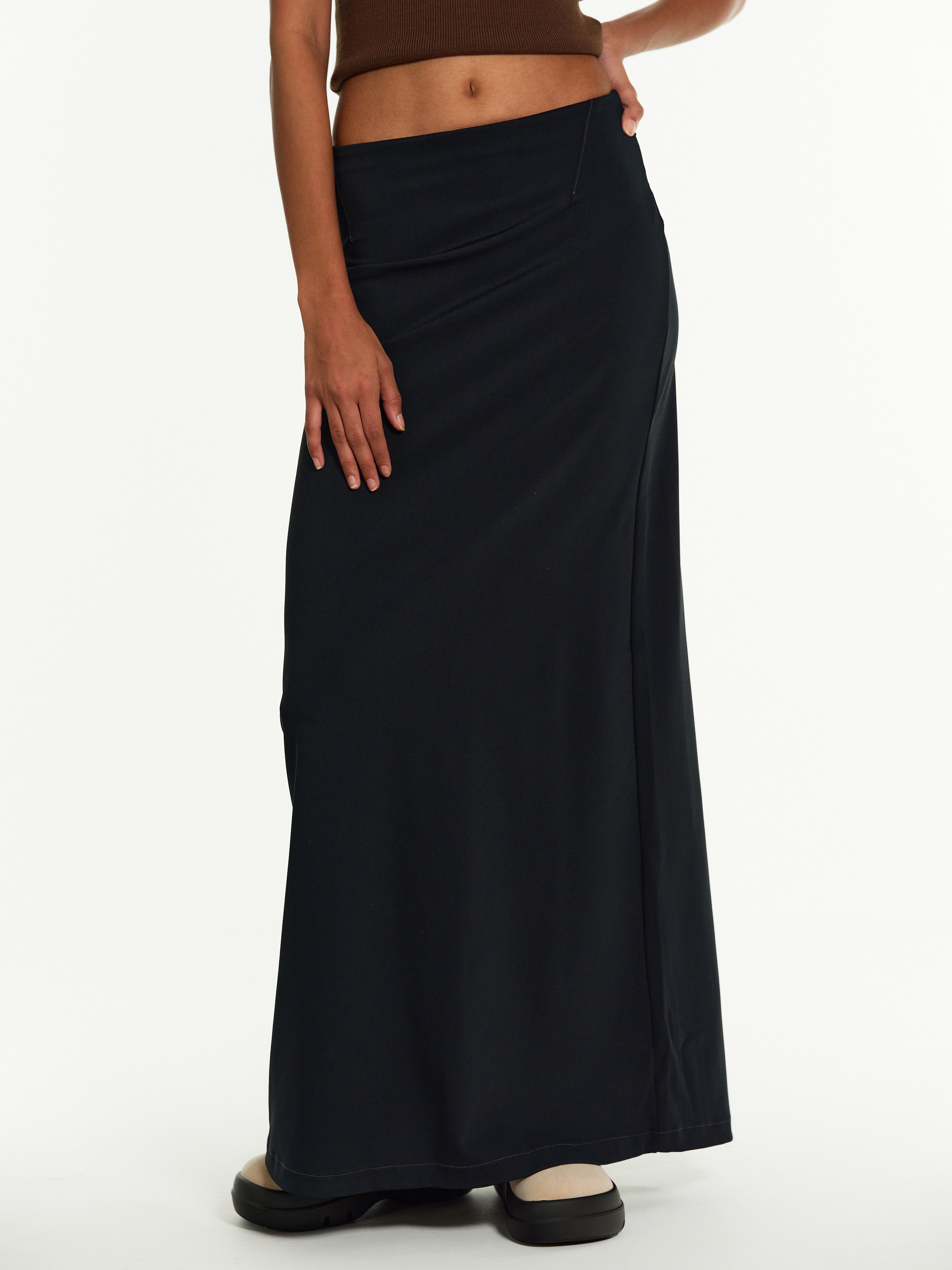 Jersey Maxi Skirt, Black – SourceUnknown