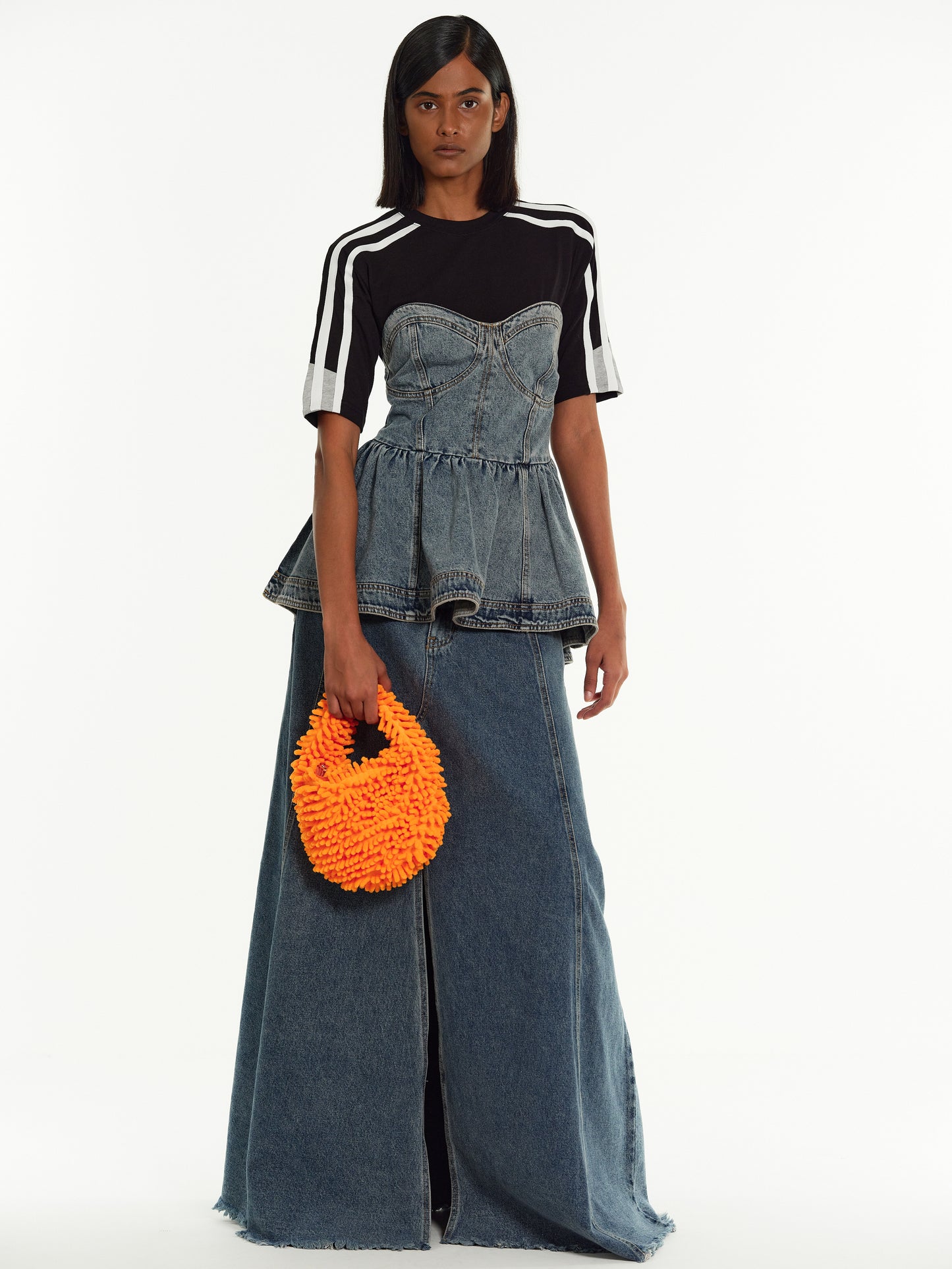 Chenille Knit Bag, Orange