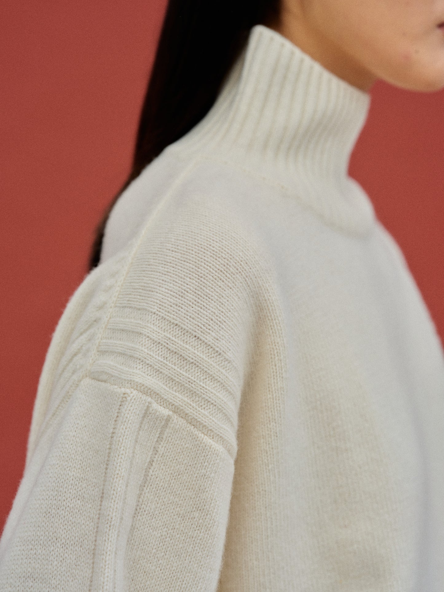 Cashmere Turtleneck Sweater, Ivory