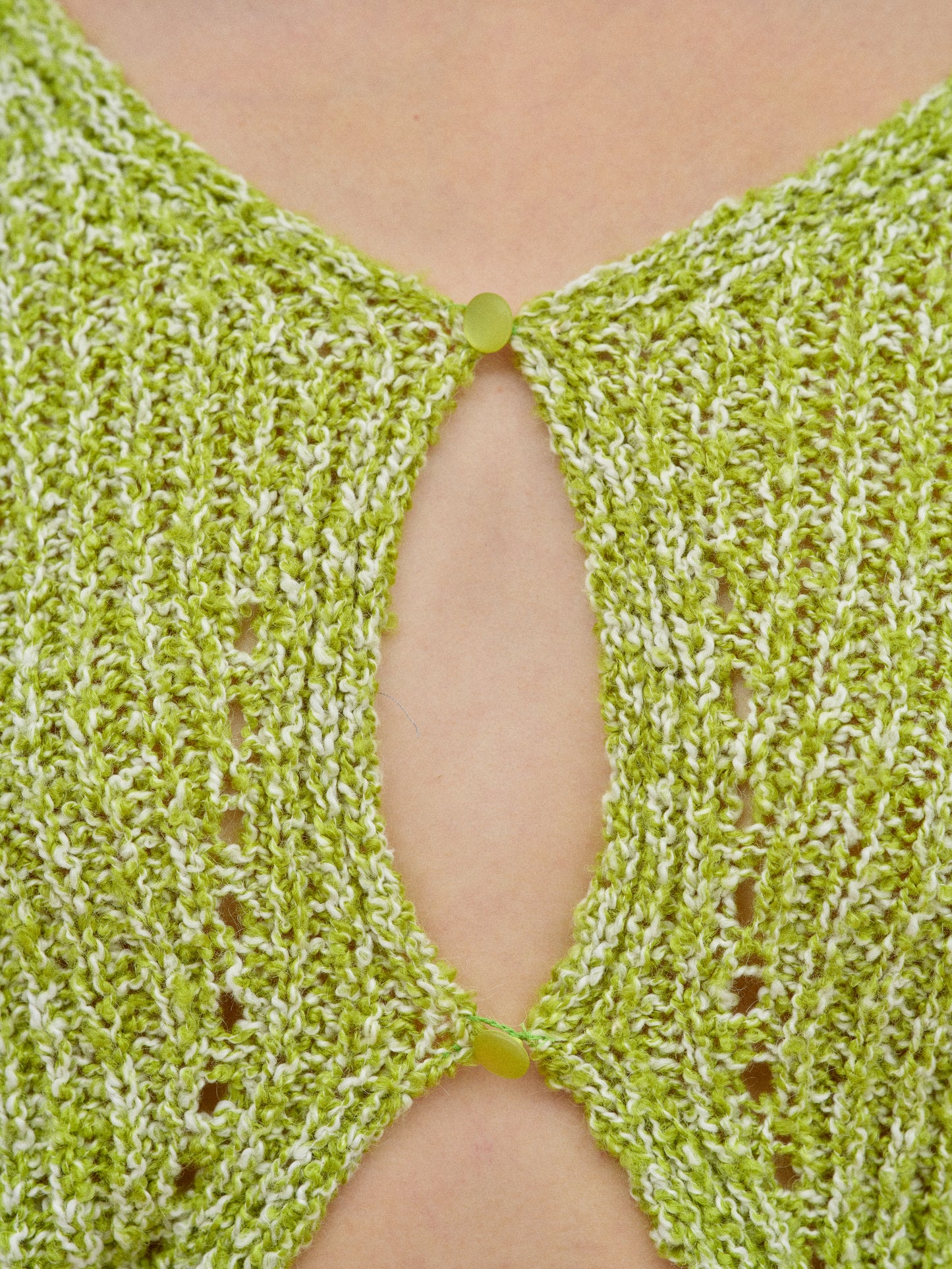 Two-Button Knit, Green