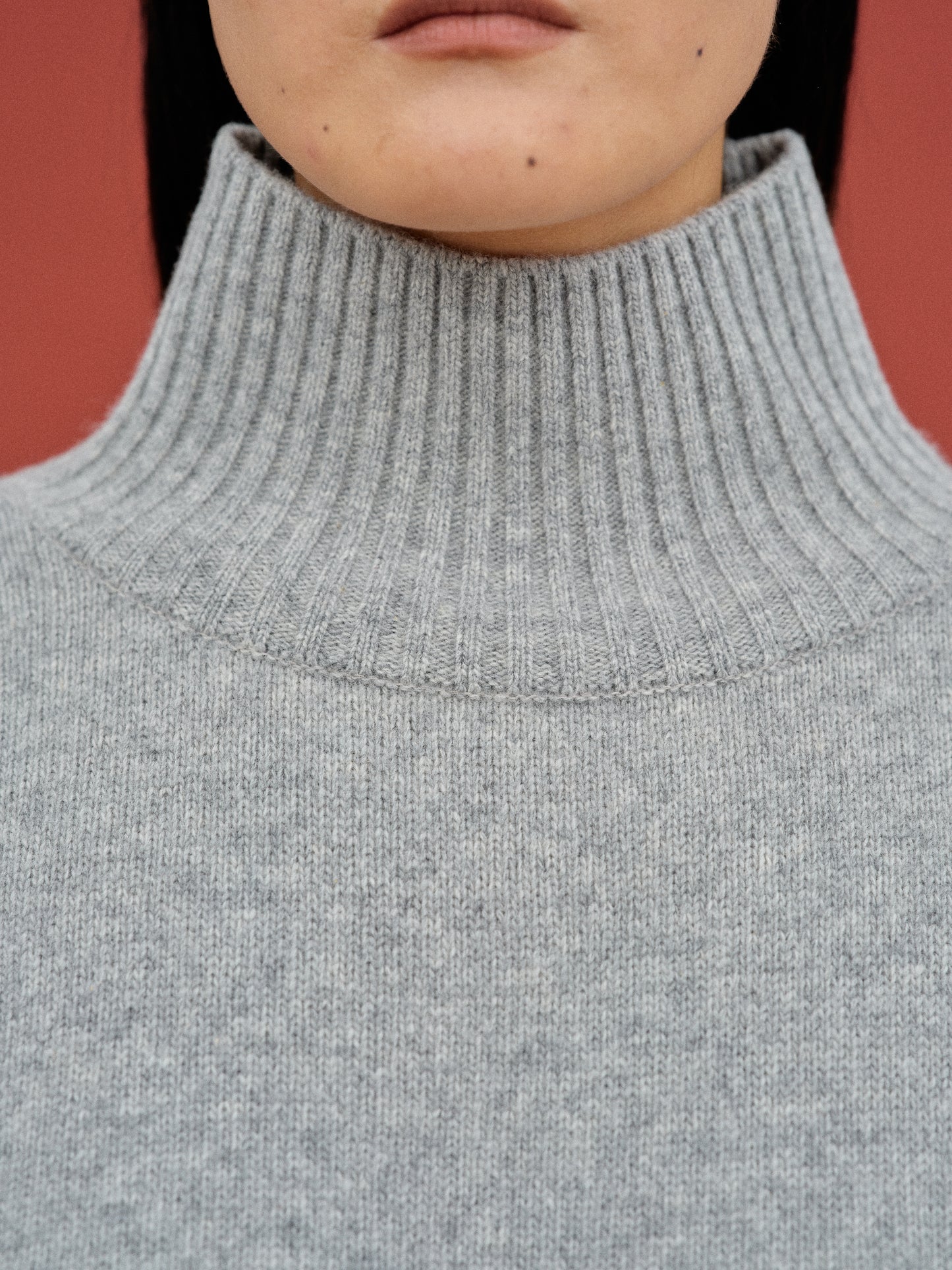 Cashmere Turtleneck Sweater, Grey