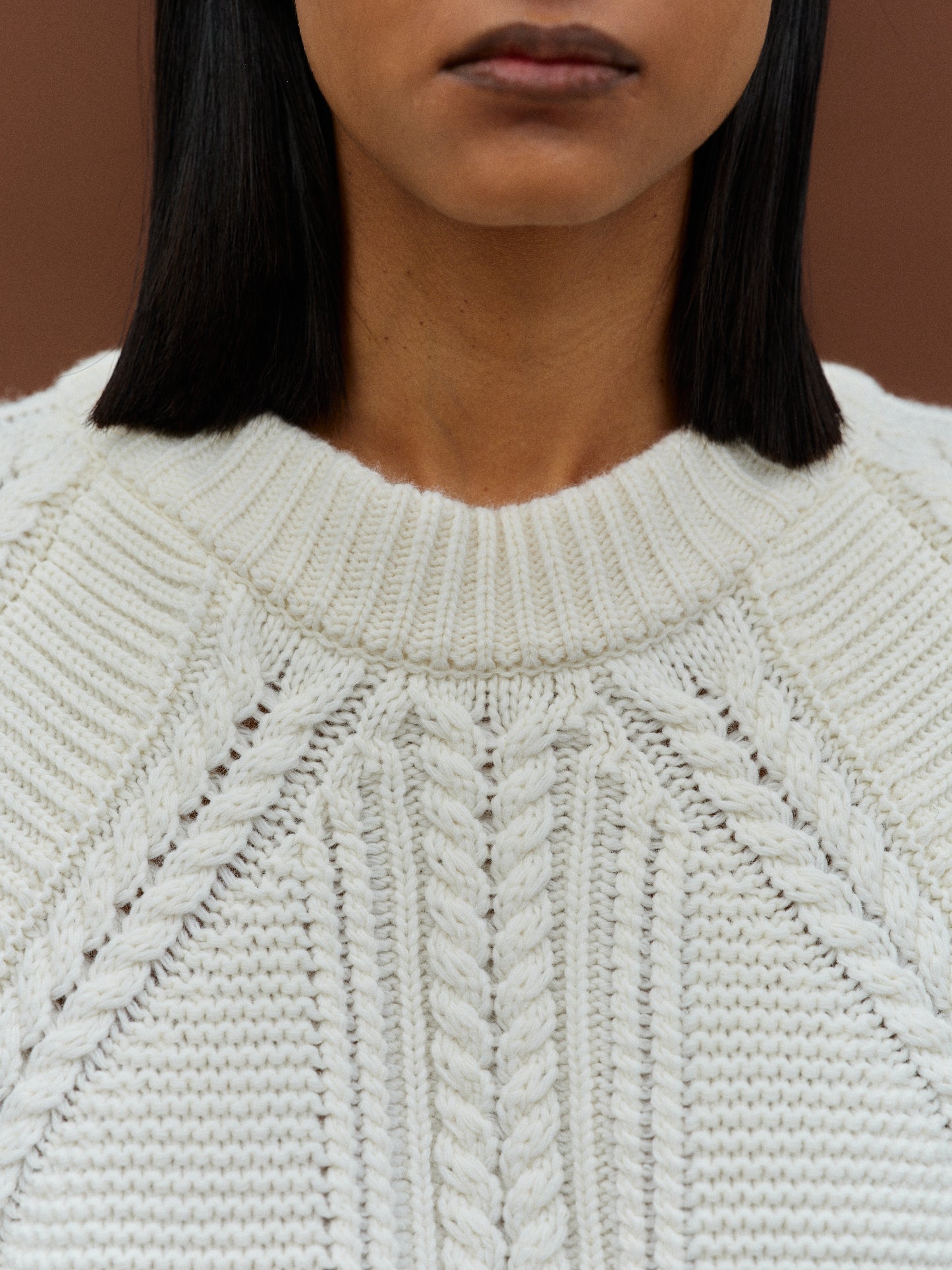 Bold Cable Knit, Ivory
