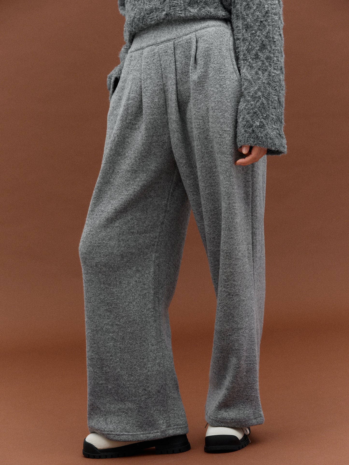 Knitted Lounge Pants, Grey