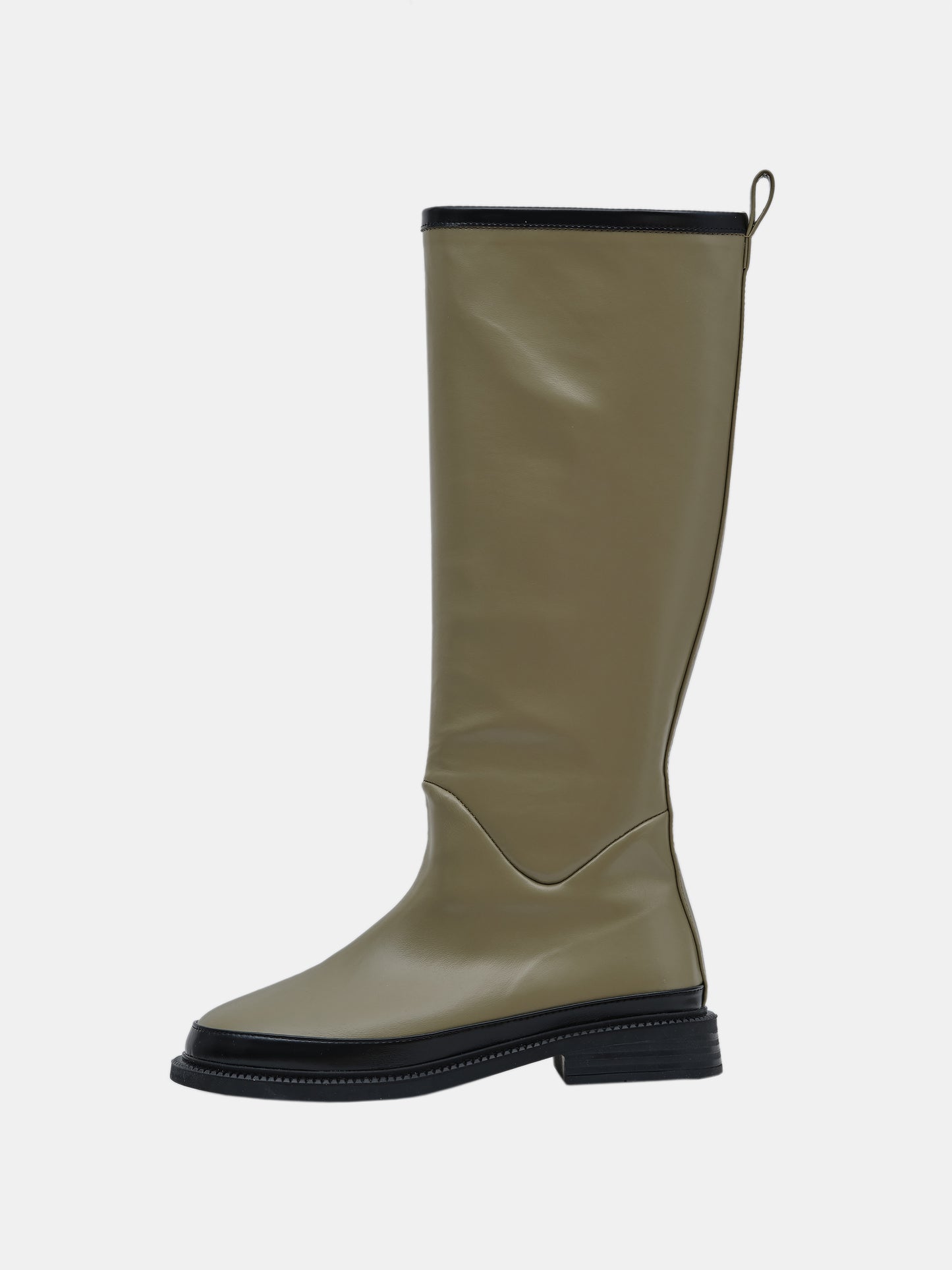 Contrast Wellington Boots, Olive