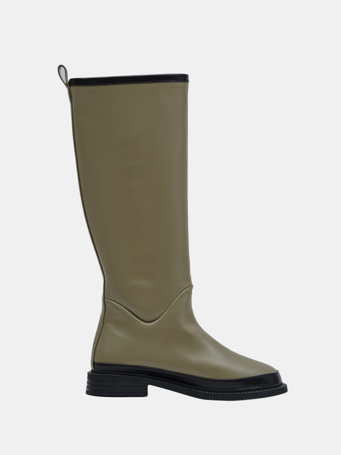 Contrast Wellington Boots, Olive