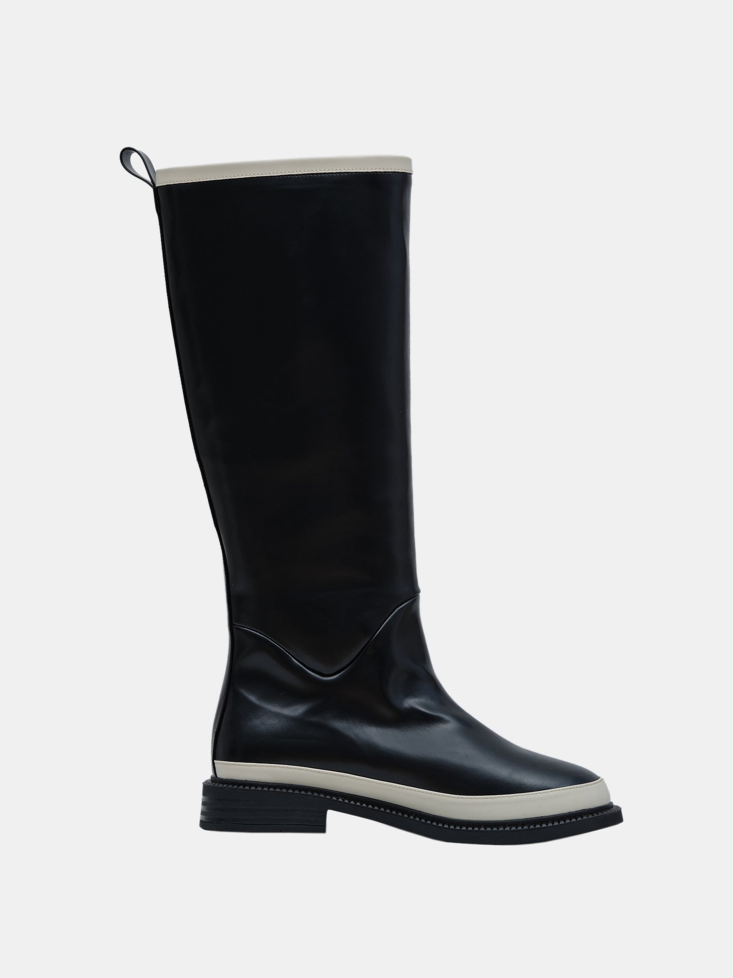 Contrast Wellington Boots, Black