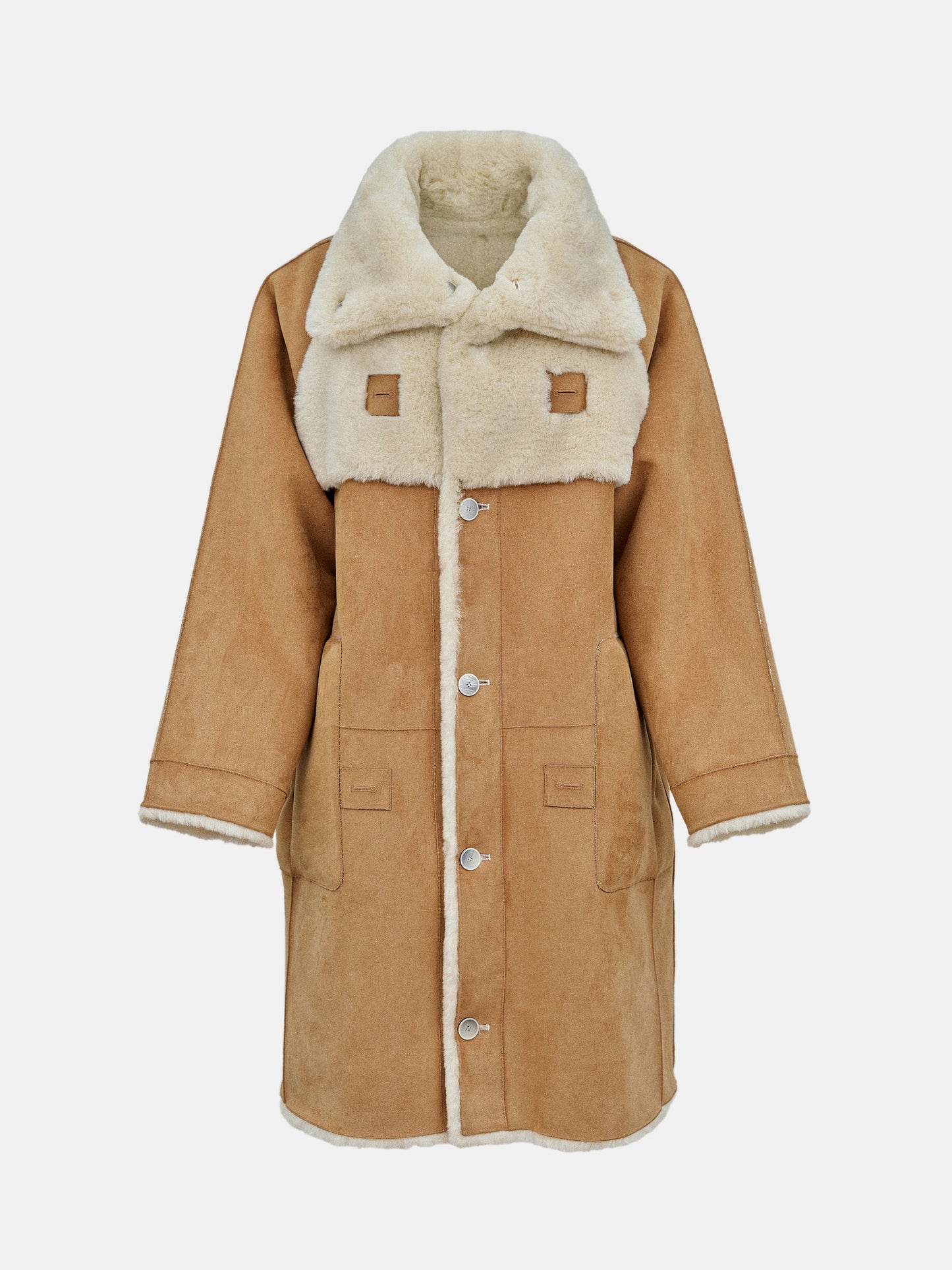 Reversible Fur Coat, Camel – SourceUnknown