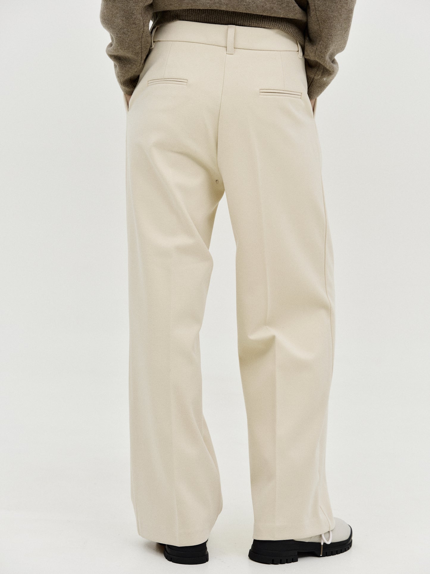 Fleece Suit Trousers, Cream