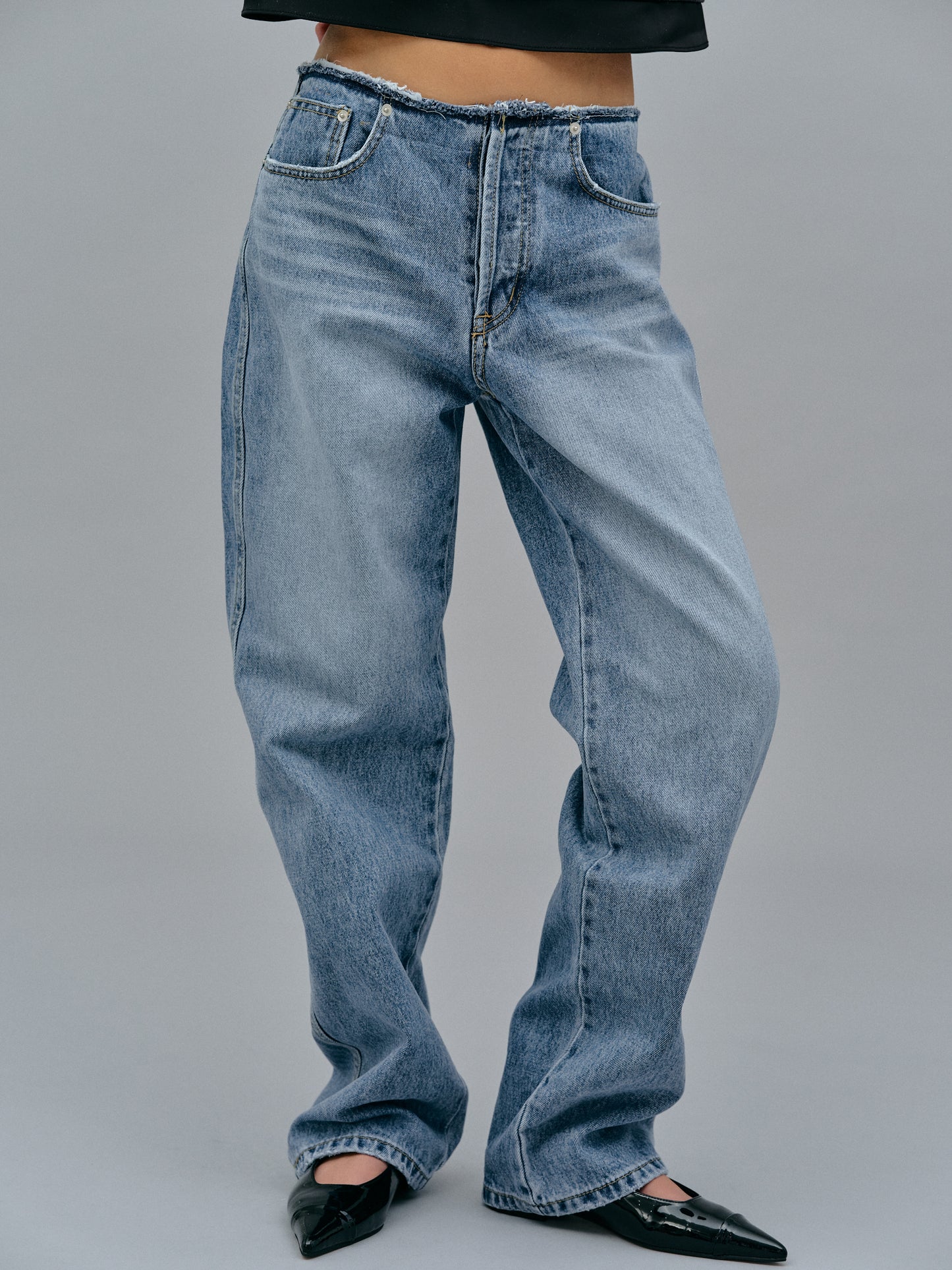 Raw Waist 90s Jeans, Worn Wash – SourceUnknown
