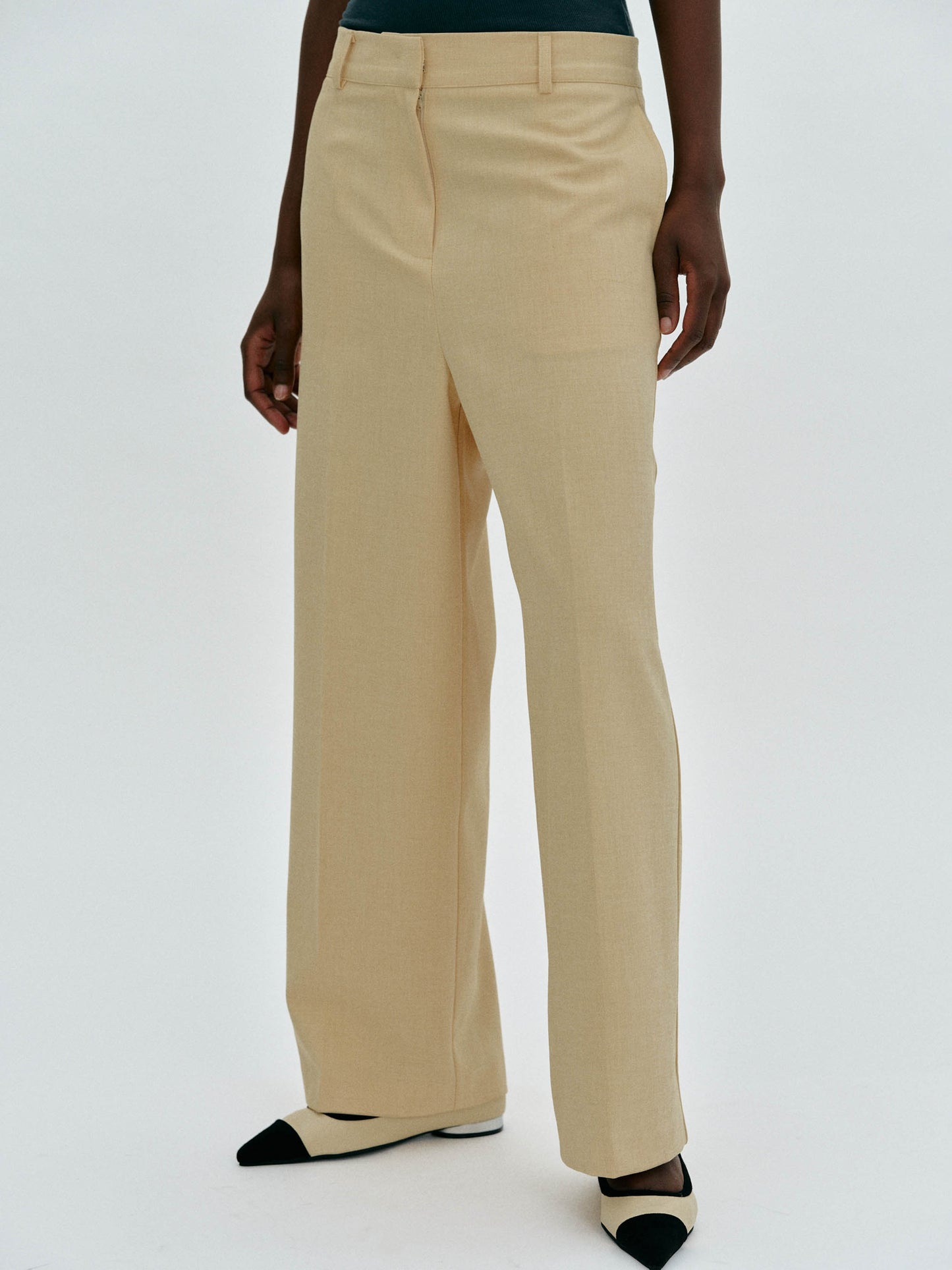 Low Rise Suit Trousers, Butter