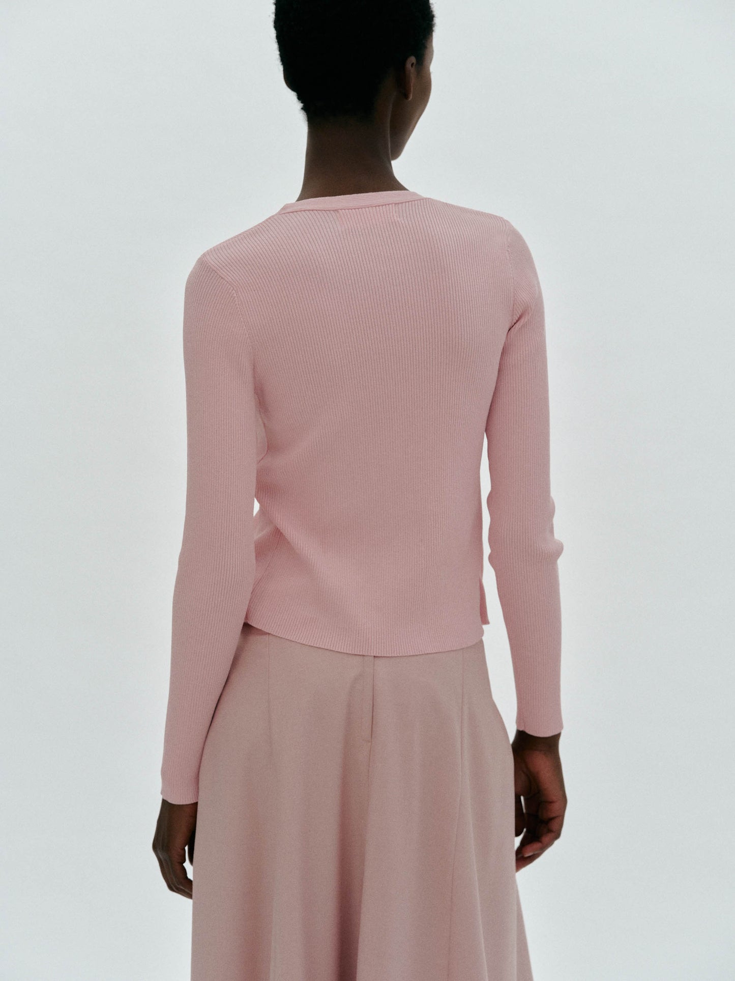 Layered Double Zip Up Knit, Pink