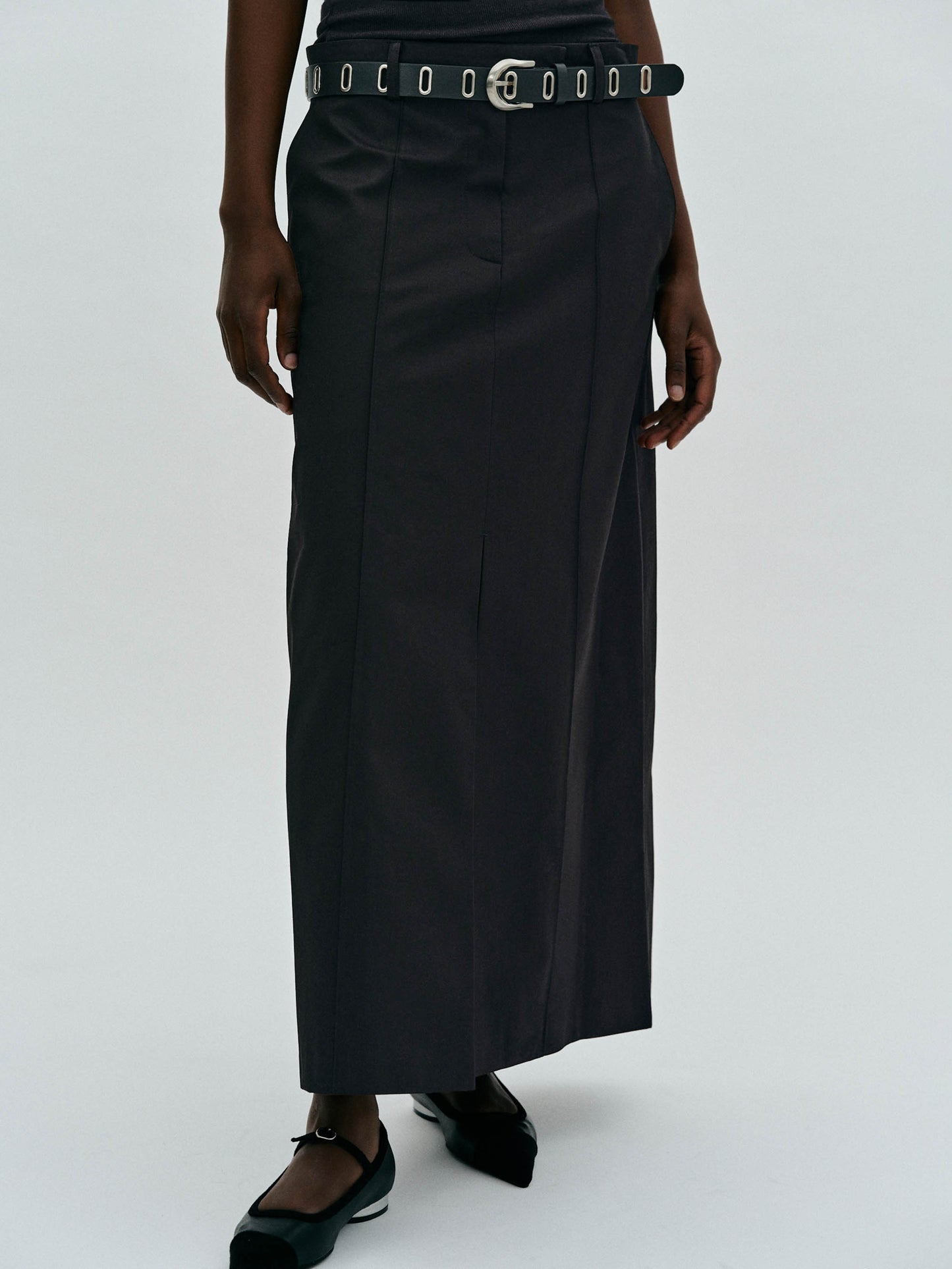 Maxi Suit Skirt, Black
