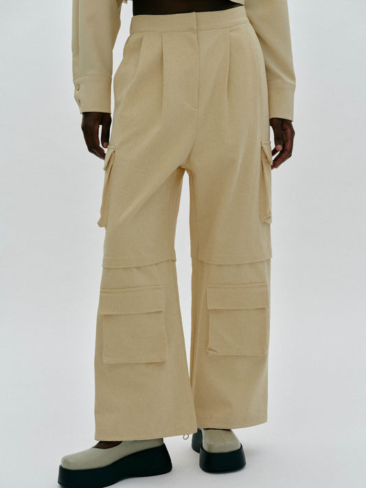 4 Pockets Cargo Pants, Butter