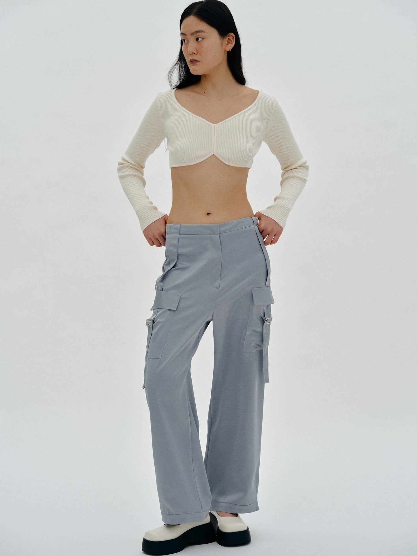 Butterfly Cropped Knit, Ivory