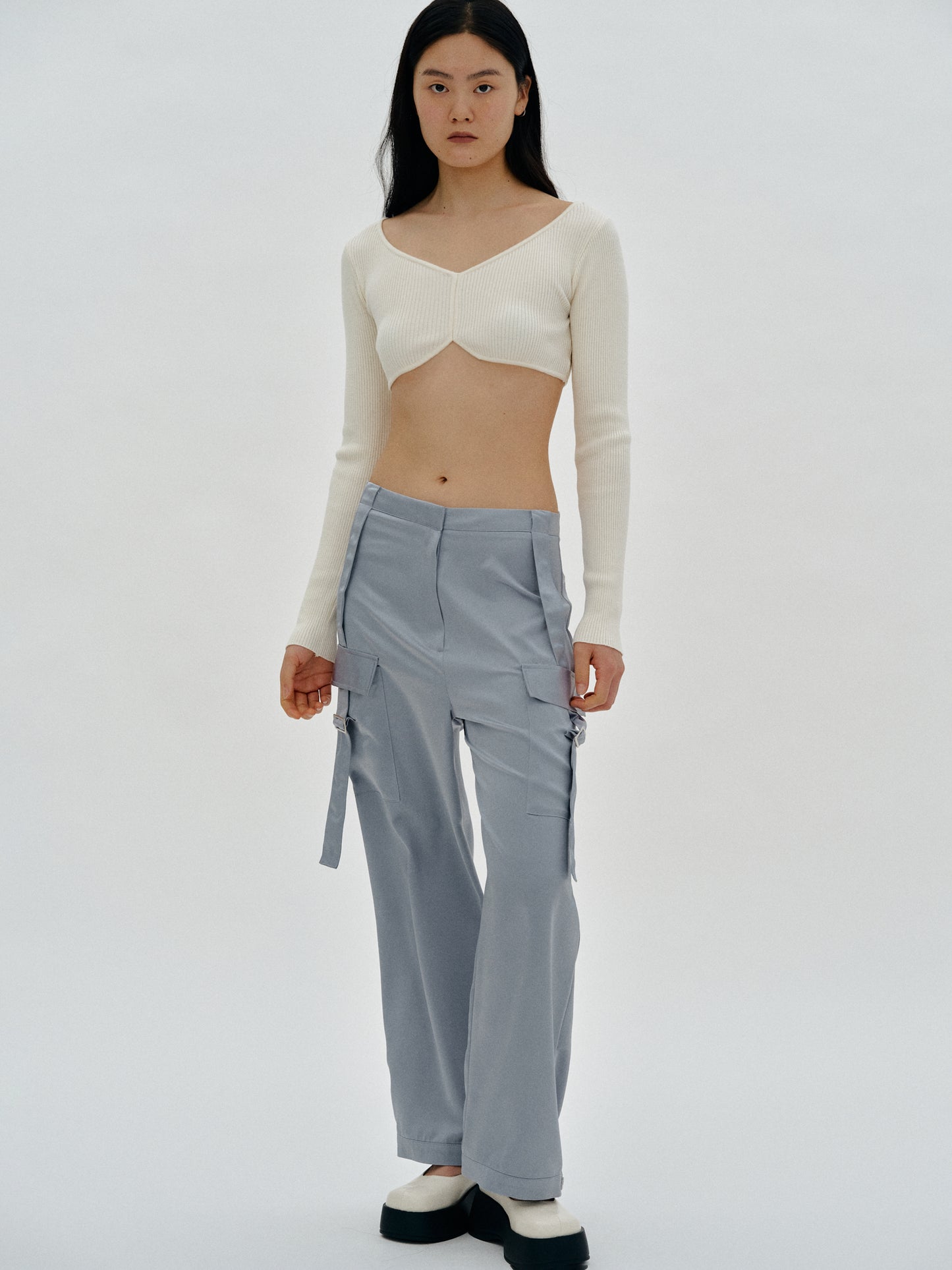 Butterfly Cropped Knit, Ivory