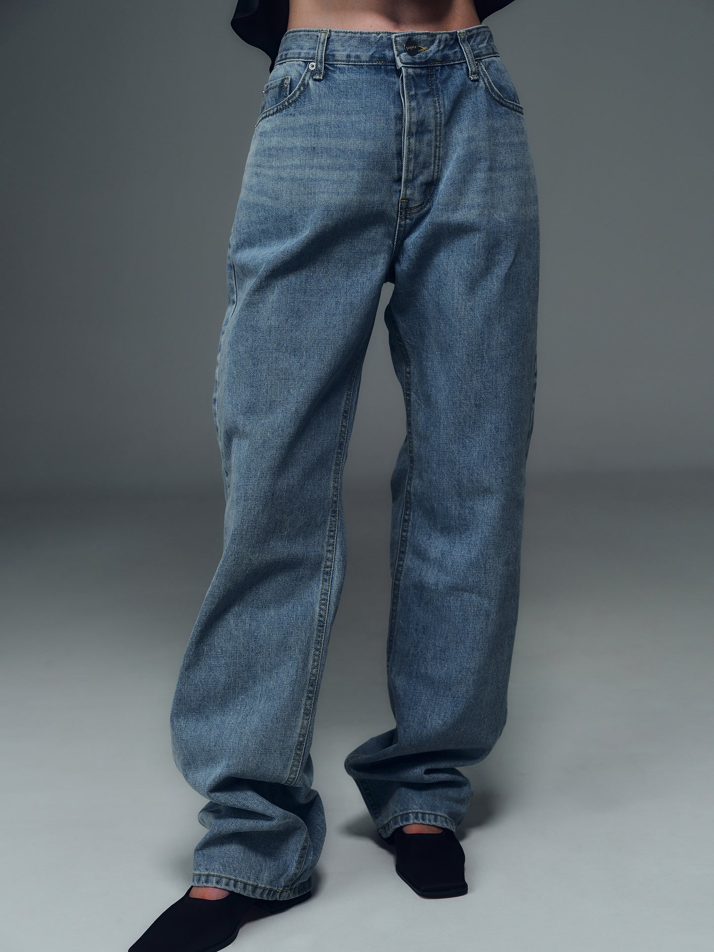 Full Length 70s Jeans, Blue