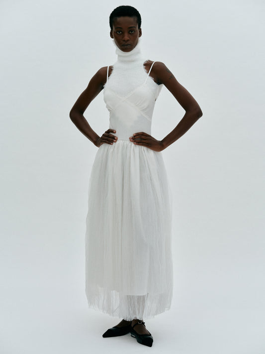 Cotton Slip Dress, White